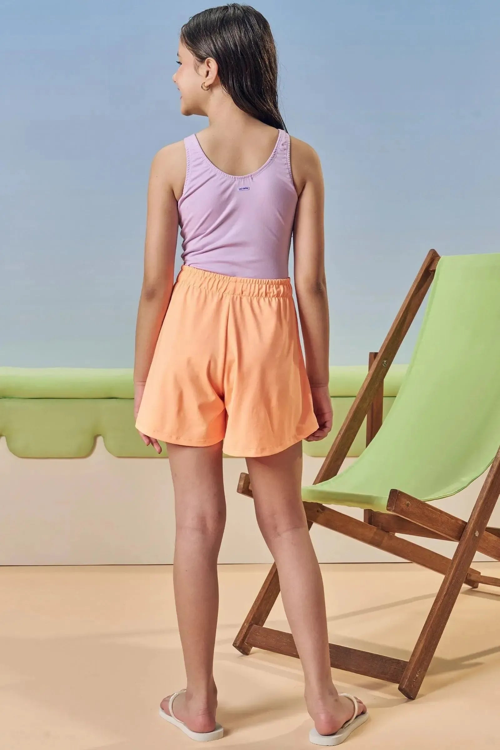Shorts em Malha Uv 50+ 84319 Vic&Vicky Teen Menina
