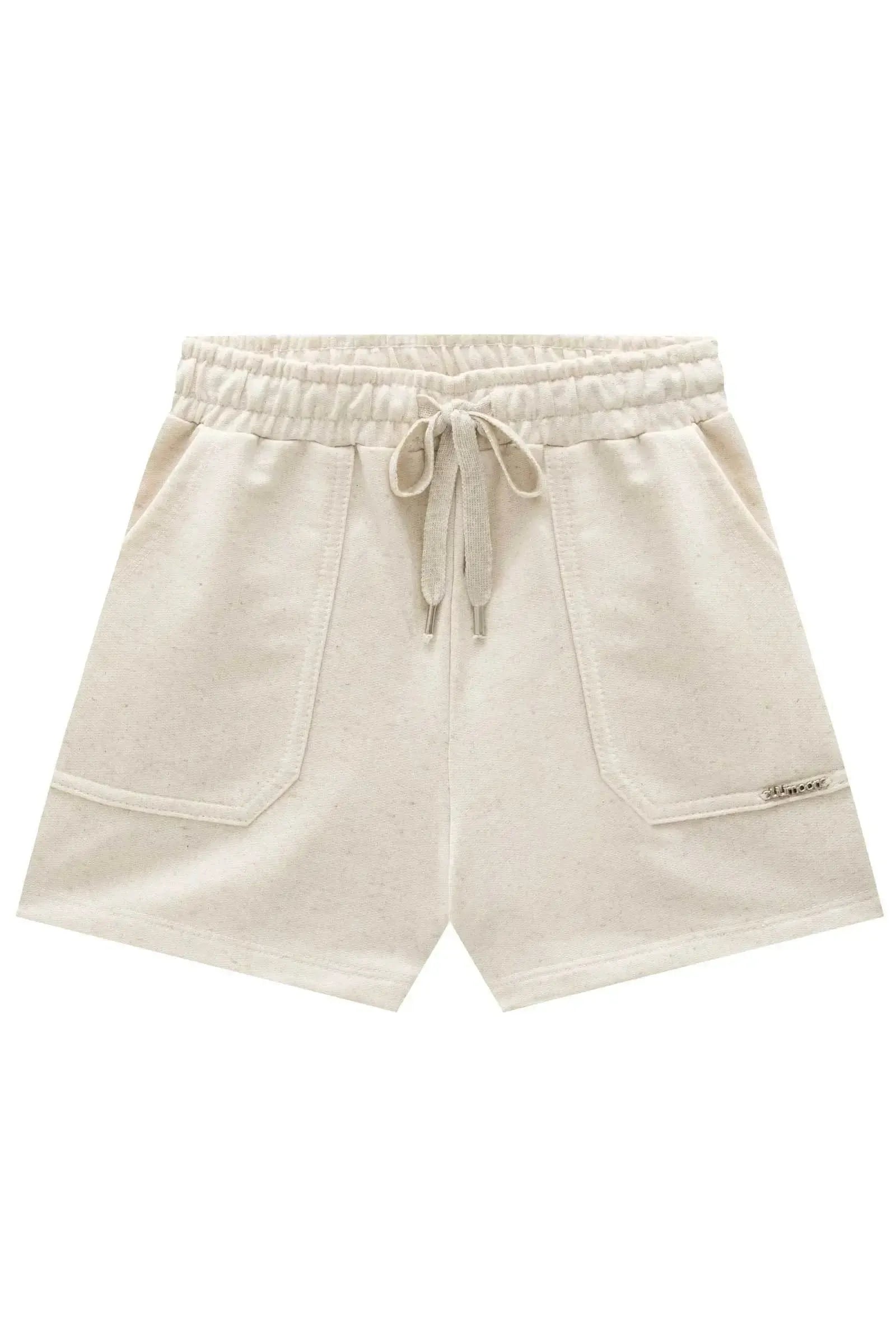 Shorts em Moletom sem Pelúcia 94365 Lilimoon Teen Menina