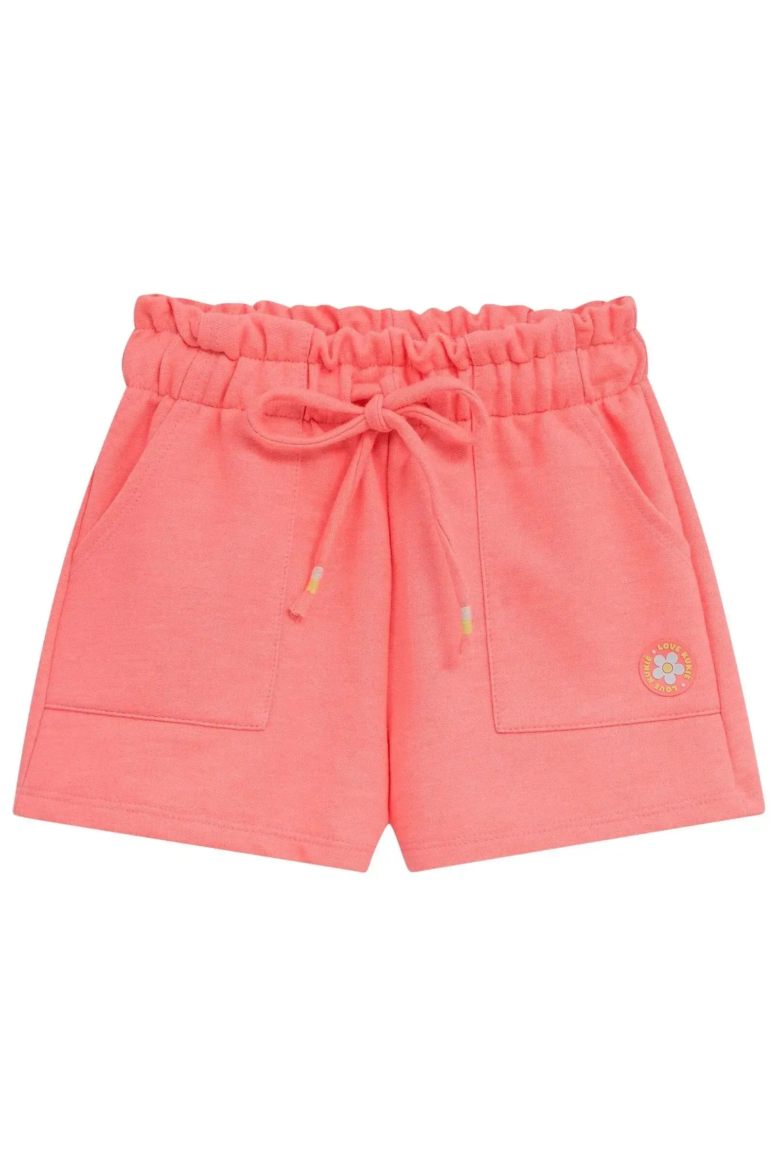 Shorts em Moletom sem Pelúcia 94714 Kukiê Infantil Menina