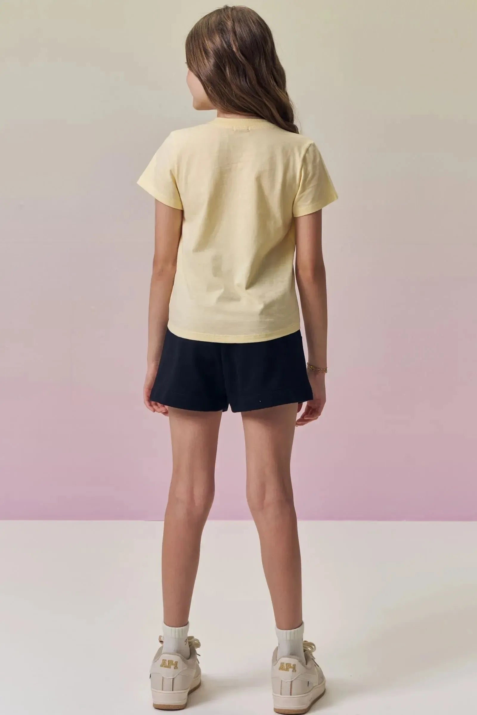 Shorts em Moletom sem Pelúcia 95345 Vic&Vicky Teen Menina