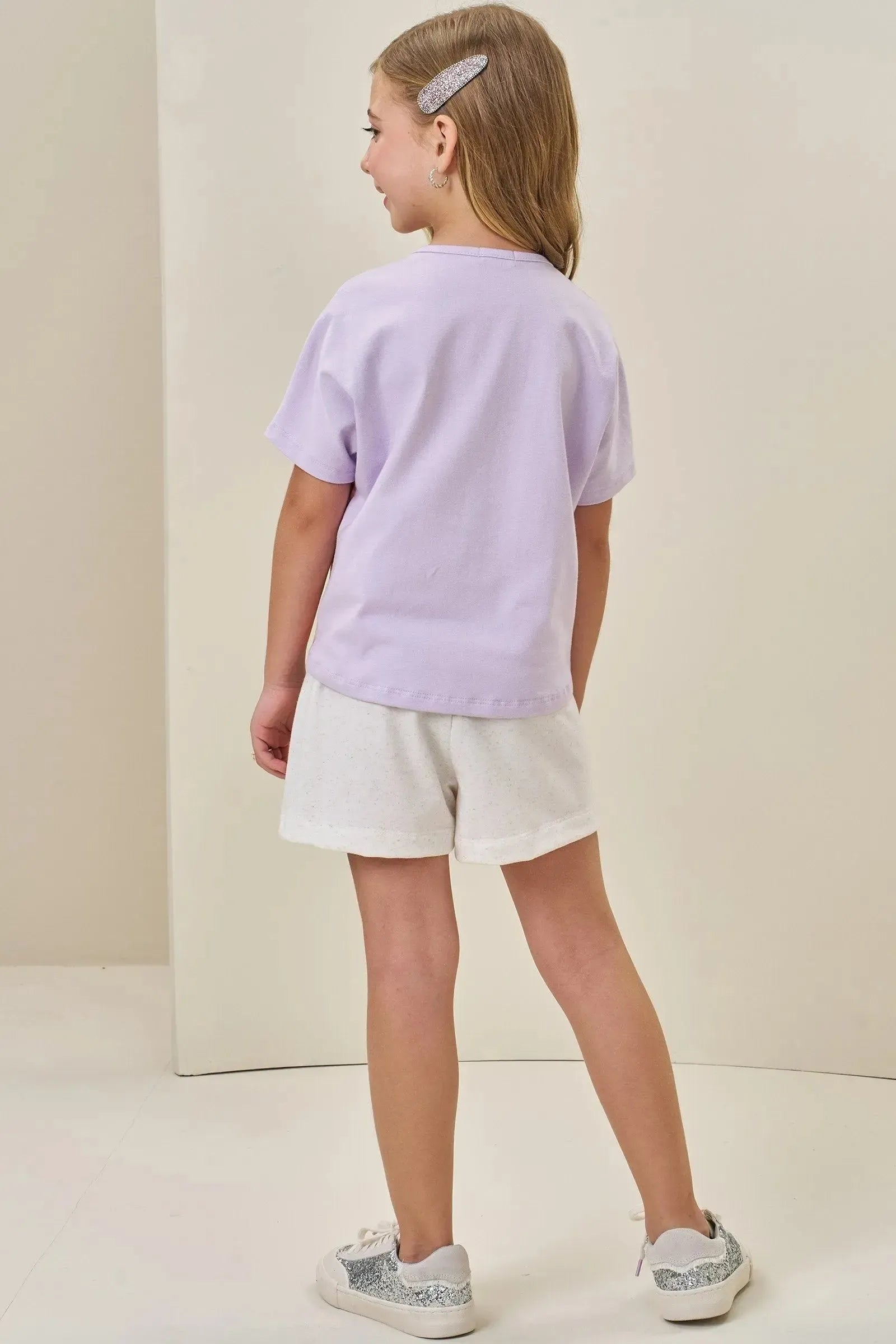 Shorts em Molevisco 83688 Infanti Infantil Menina