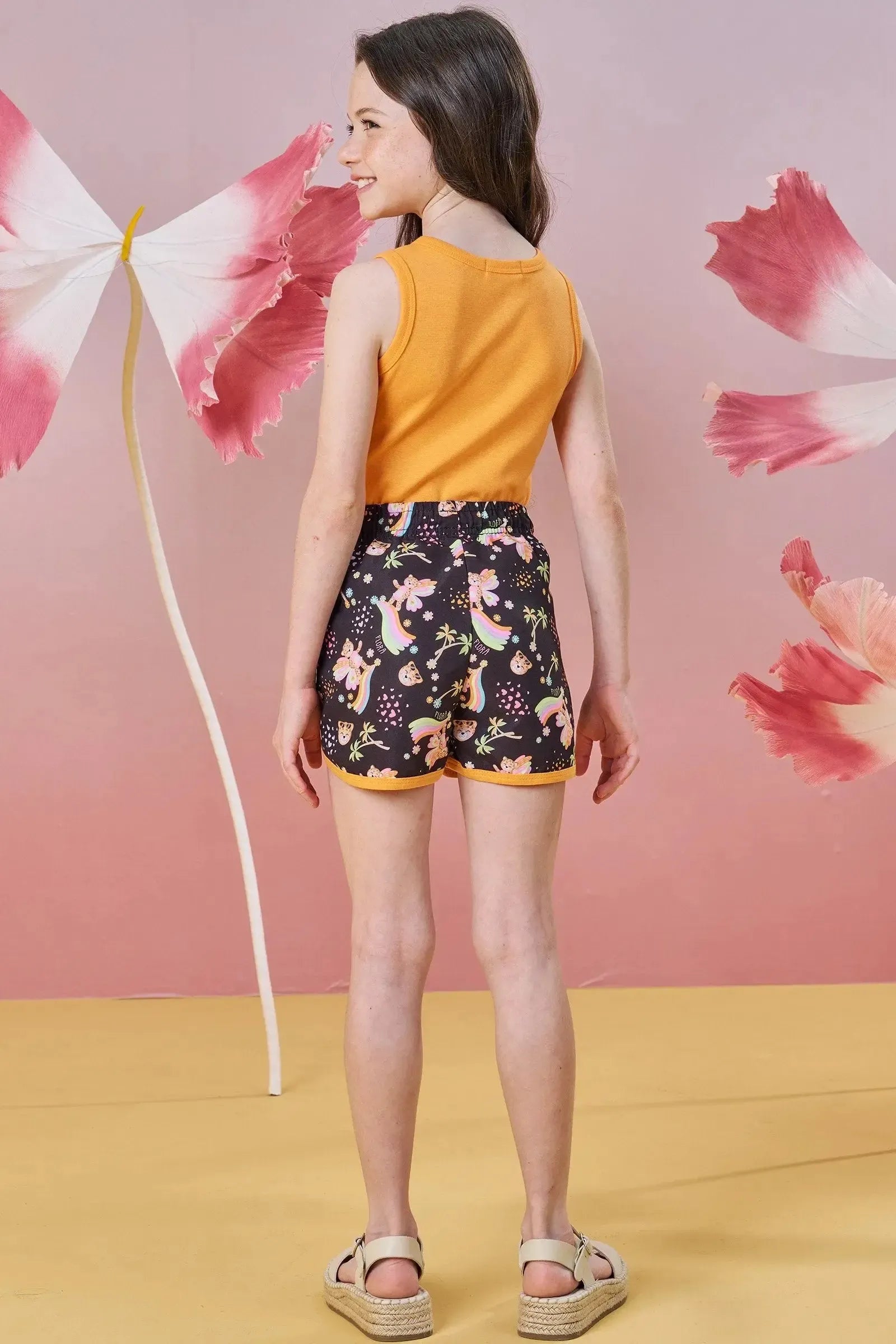 Shorts em Nylon Bora 82936 Infanti Infantil Menina