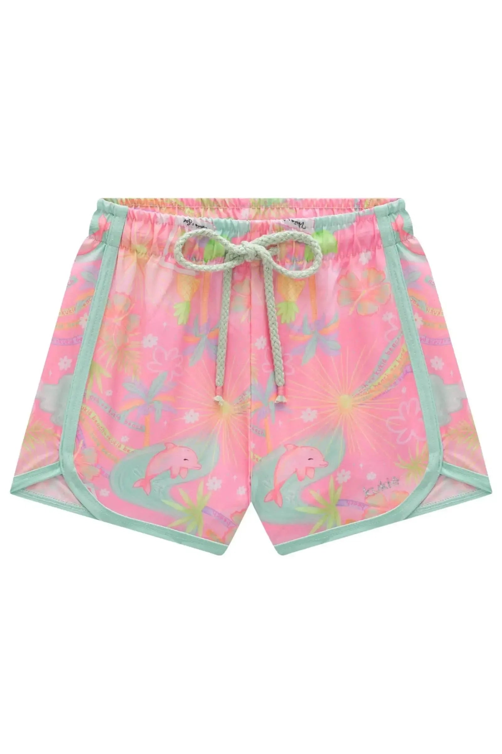 Shorts em Nylon com Elastano 99110 Kukiê Infantil Menina