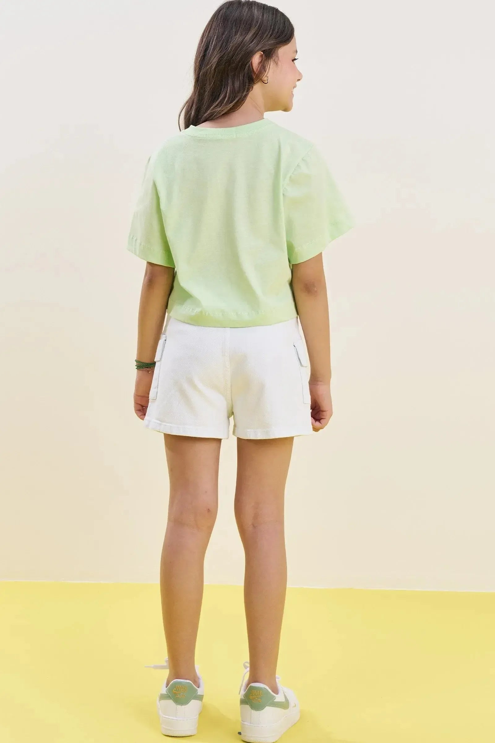 Shorts em Sarja com Elastano 82902 Vic&Vicky Teen Menina