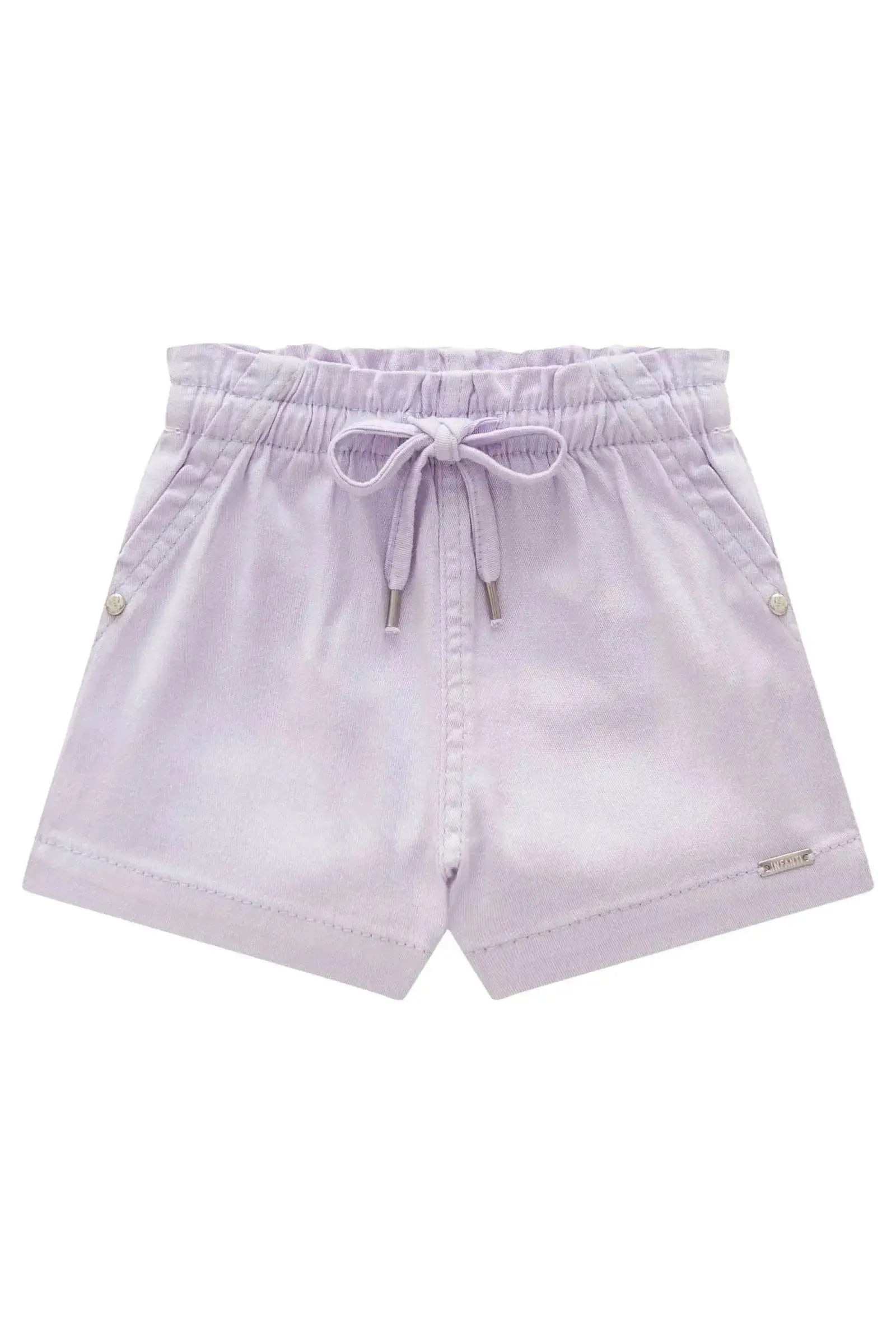 Shorts em Sarja com Elastano 83813 Infanti Bebê Menina