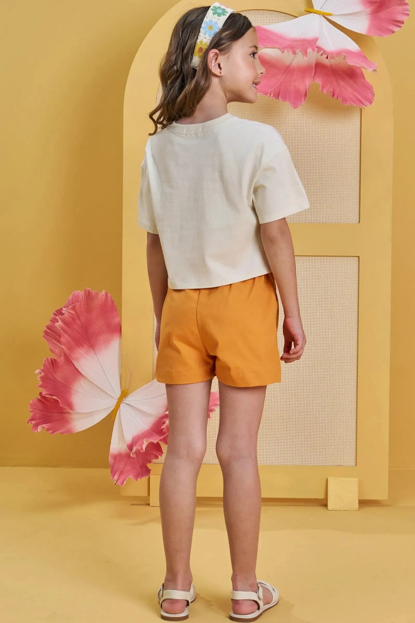 Shorts em Sarja com Elastano 85910 Infanti Infantil Menina
