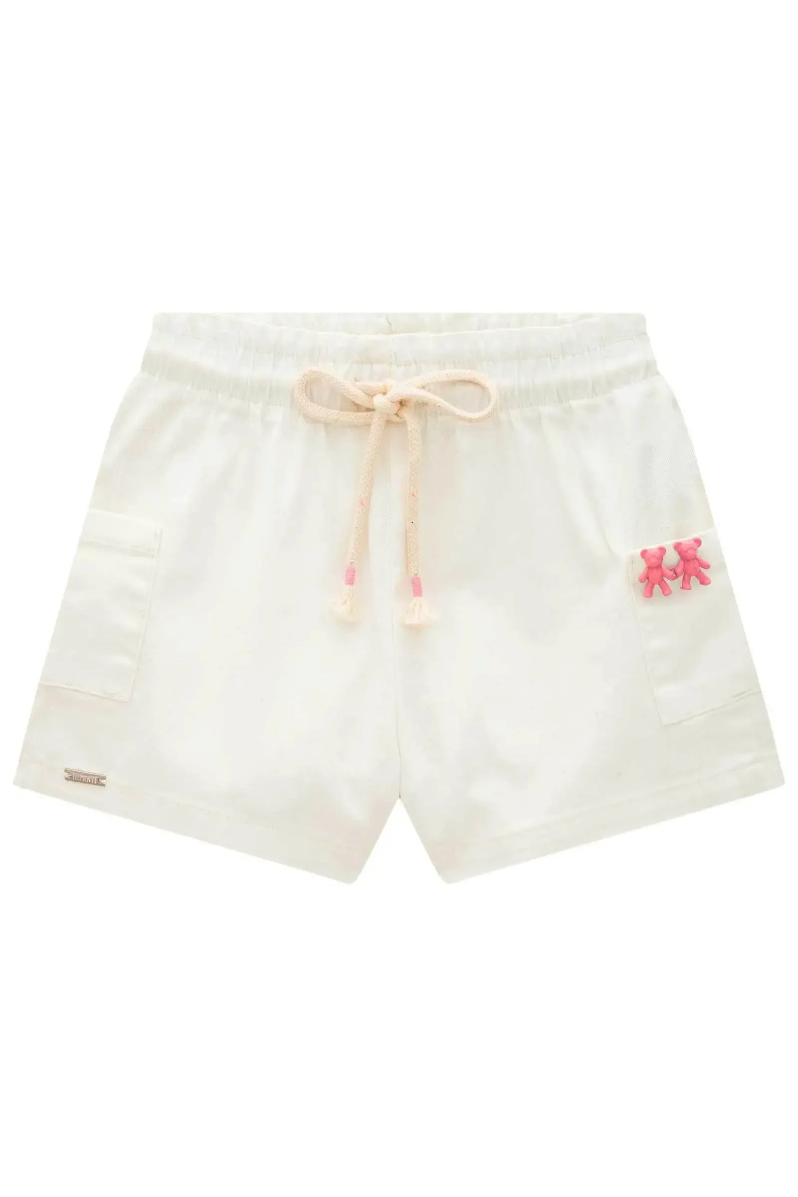 Shorts em Sarja com Elastano 86635 Infanti Infantil Menina