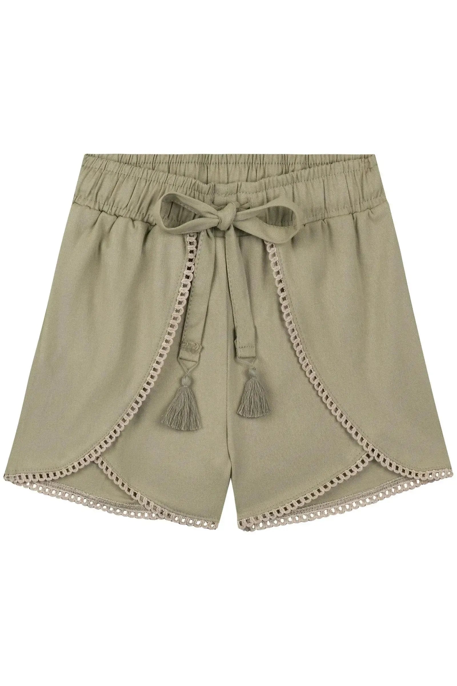 Shorts em Sarja com Elastano 88046 Kukiê Infantil Menina