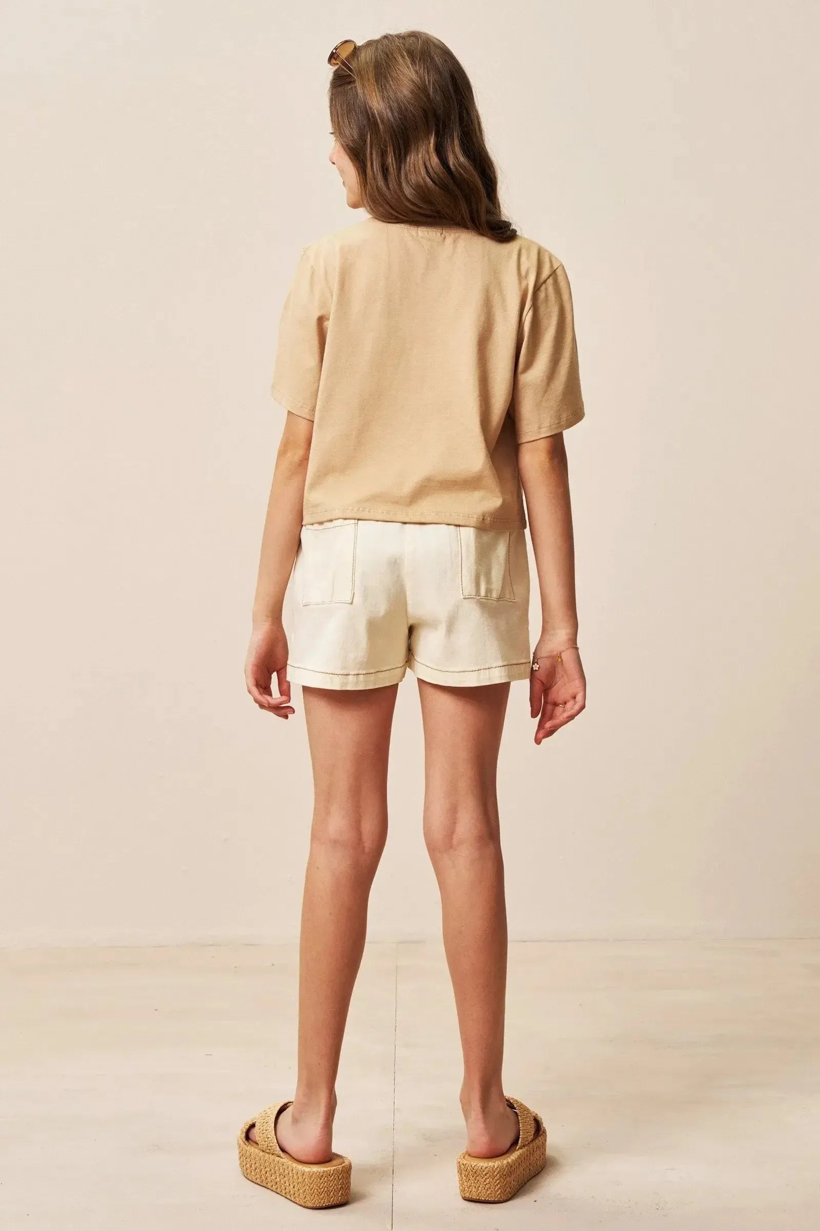 Shorts em Sarja com Elastano 92678 Vic&Vicky Teen Menina