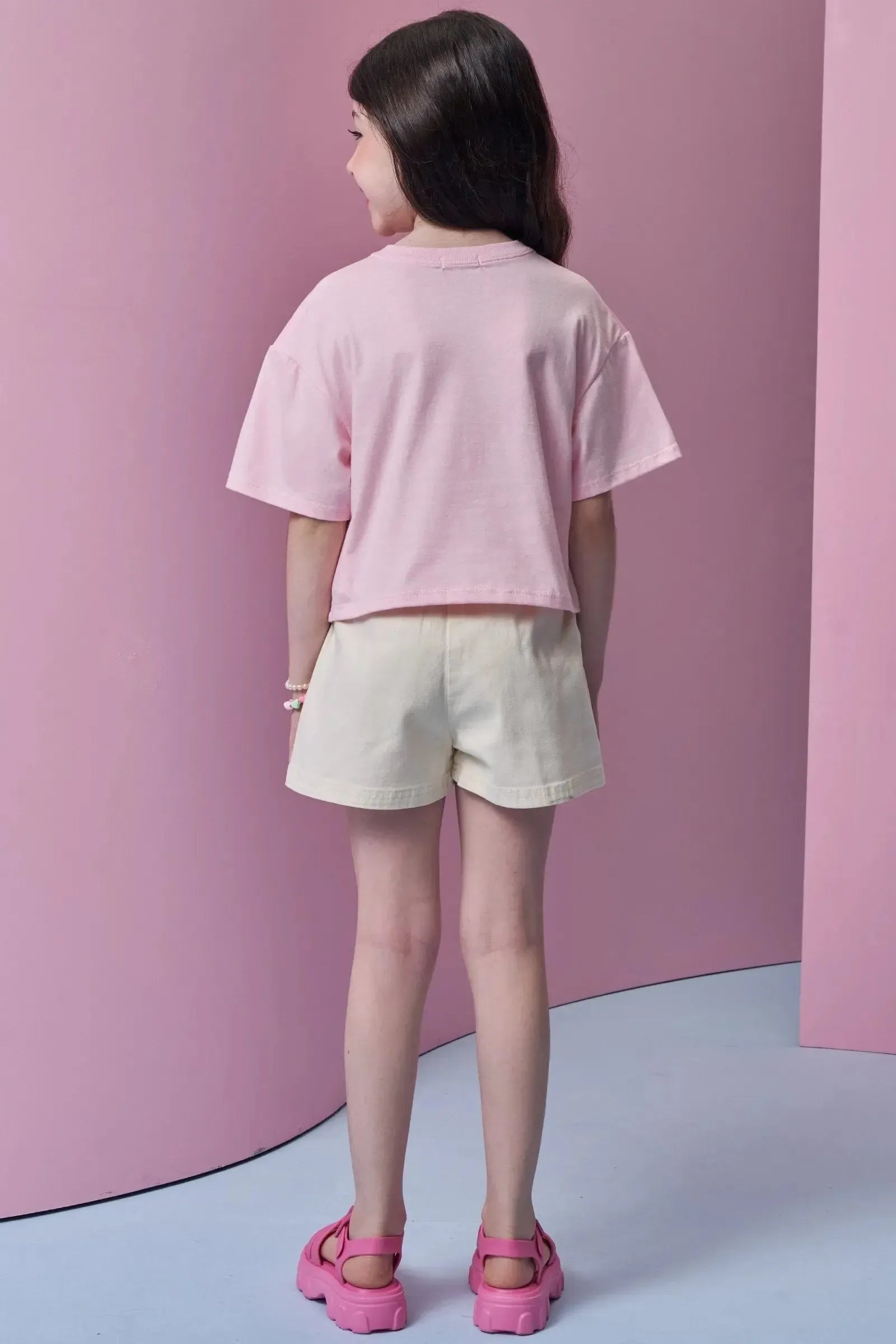 Shorts em Sarja com Elastano 94636 Infanti Infantil Menina