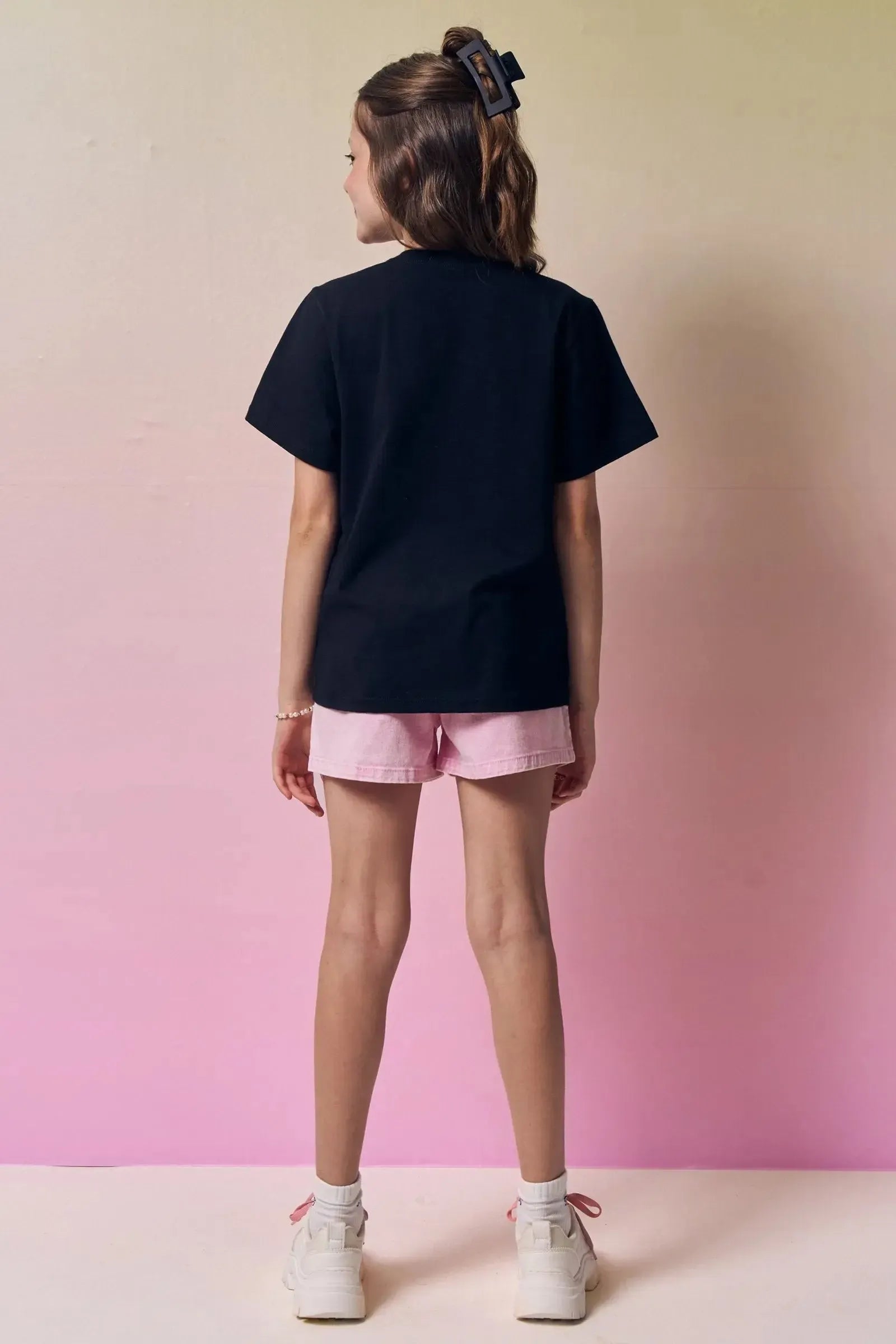 Shorts em Sarja com Elastano 95071 Vic&Vicky Teen Menina