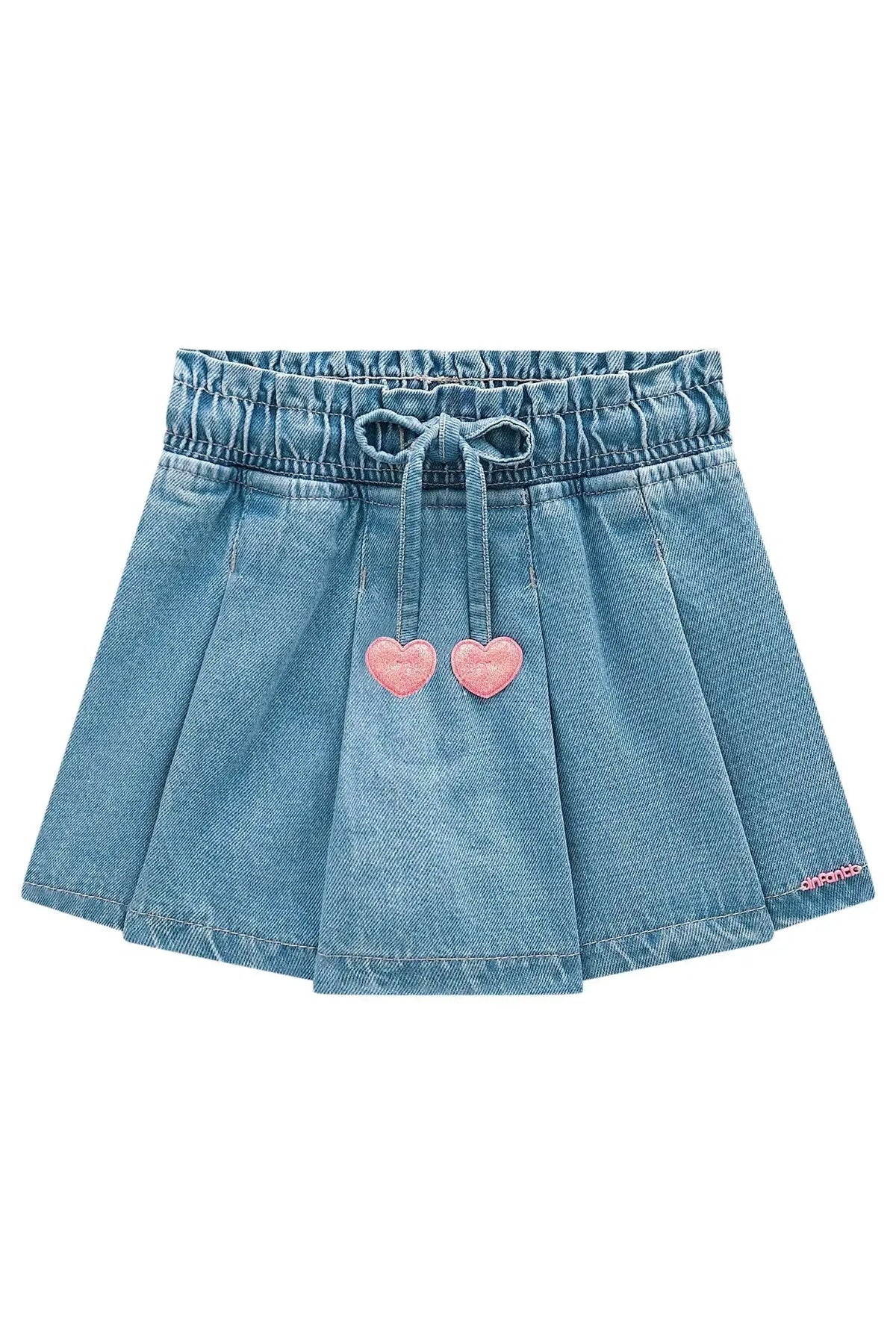 Shorts Saia em Jeans Wishita 98342 Infanti Infantil Menina