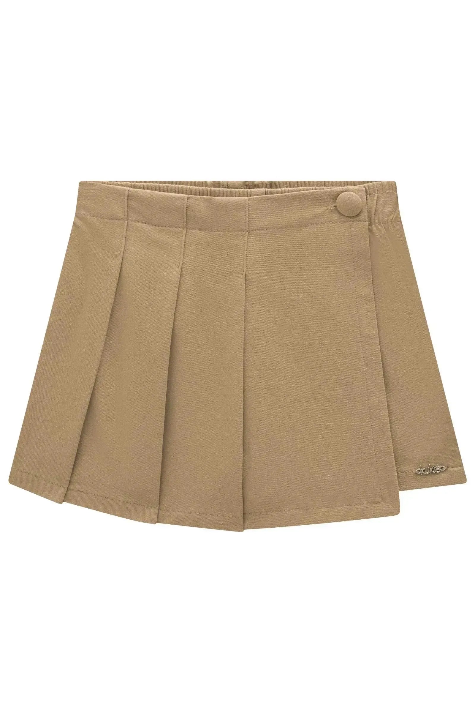 Shorts Saia em Sarja com Elastano 98468 Kukiê Infantil Menina