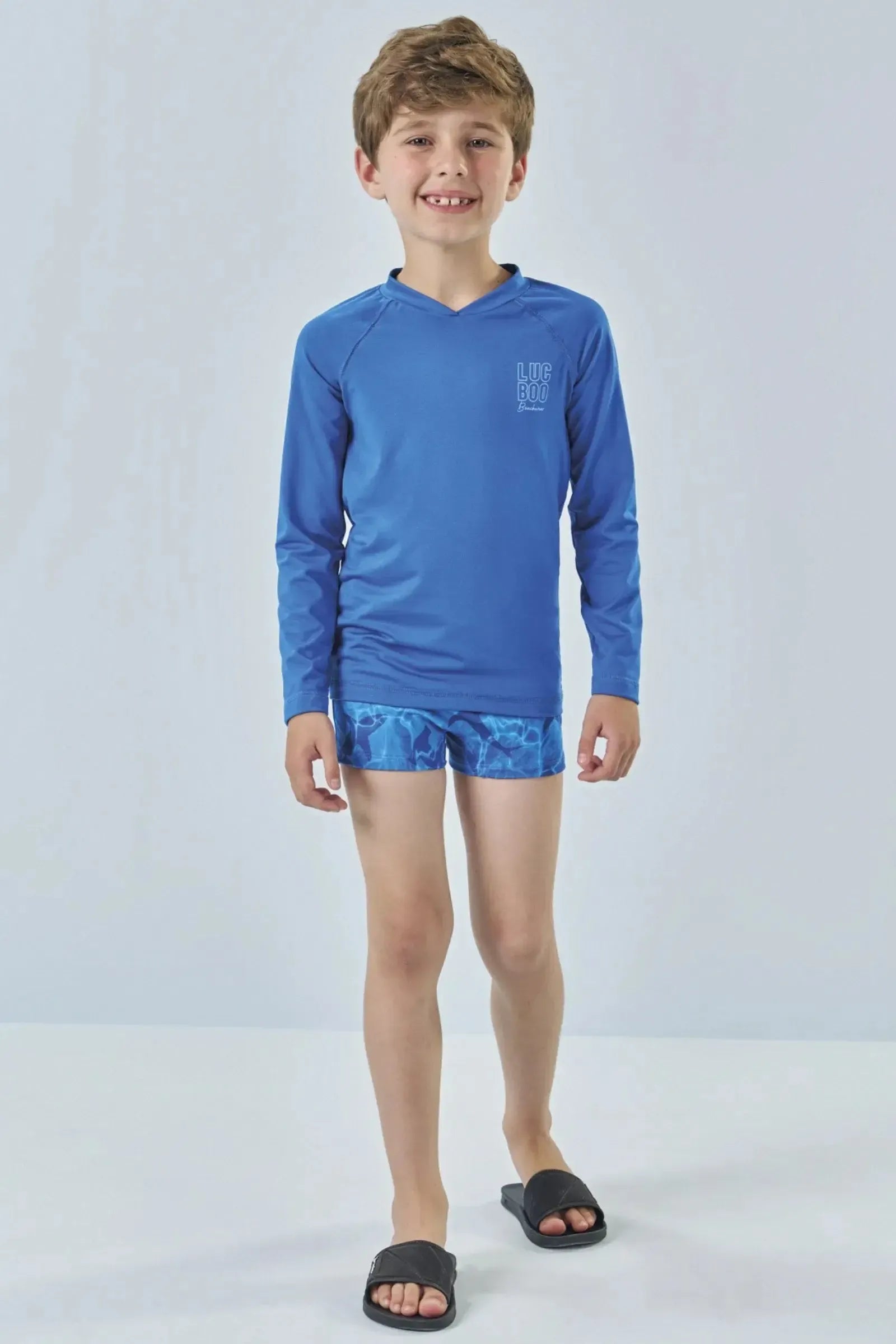 Sunga em Malha UV Dry com Proteção UV 50+ 85528 LucBoo Infantil Menino