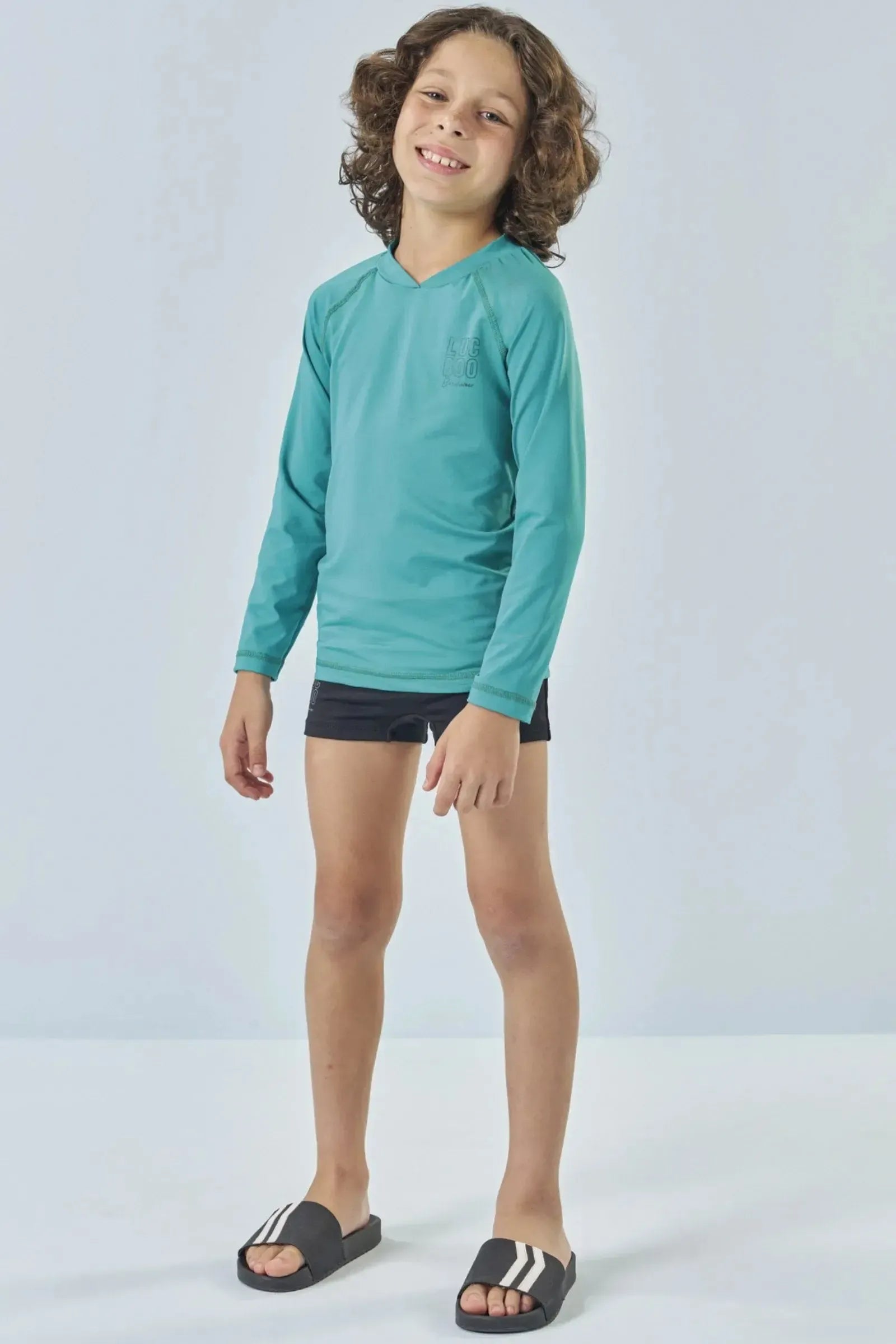 Sunga em Malha UV Dry com Proteção UV 50+ 85532 LucBoo Infantil Menino