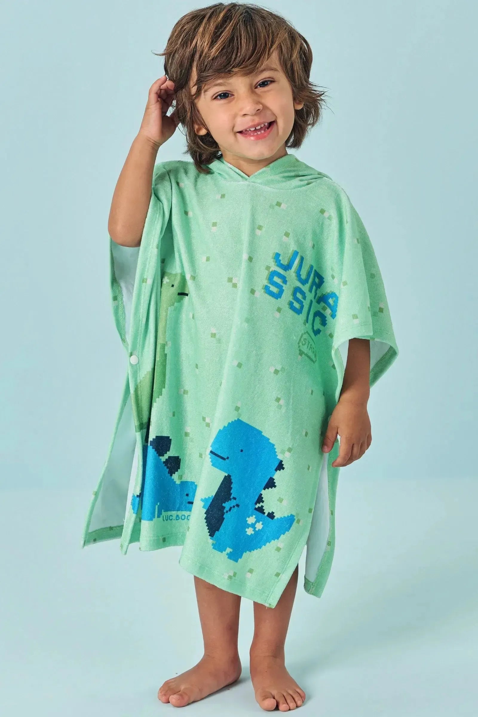 Toalha Poncho com Capuz em Plush Atoalhado 85560 LucBoo