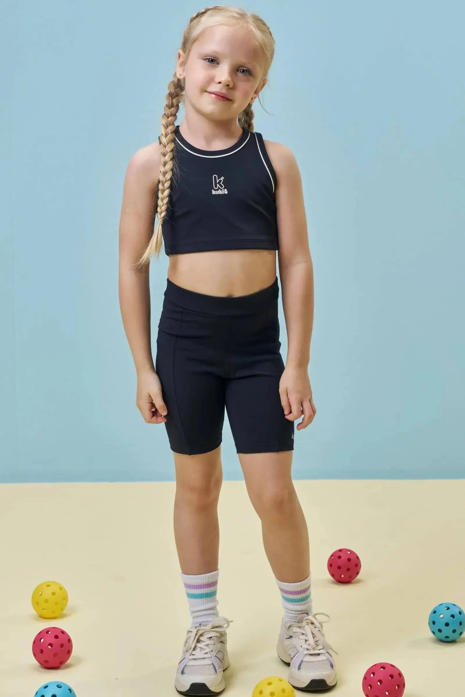 Top Cropped em Poliamida 96992 Kukiê Infantil Menina