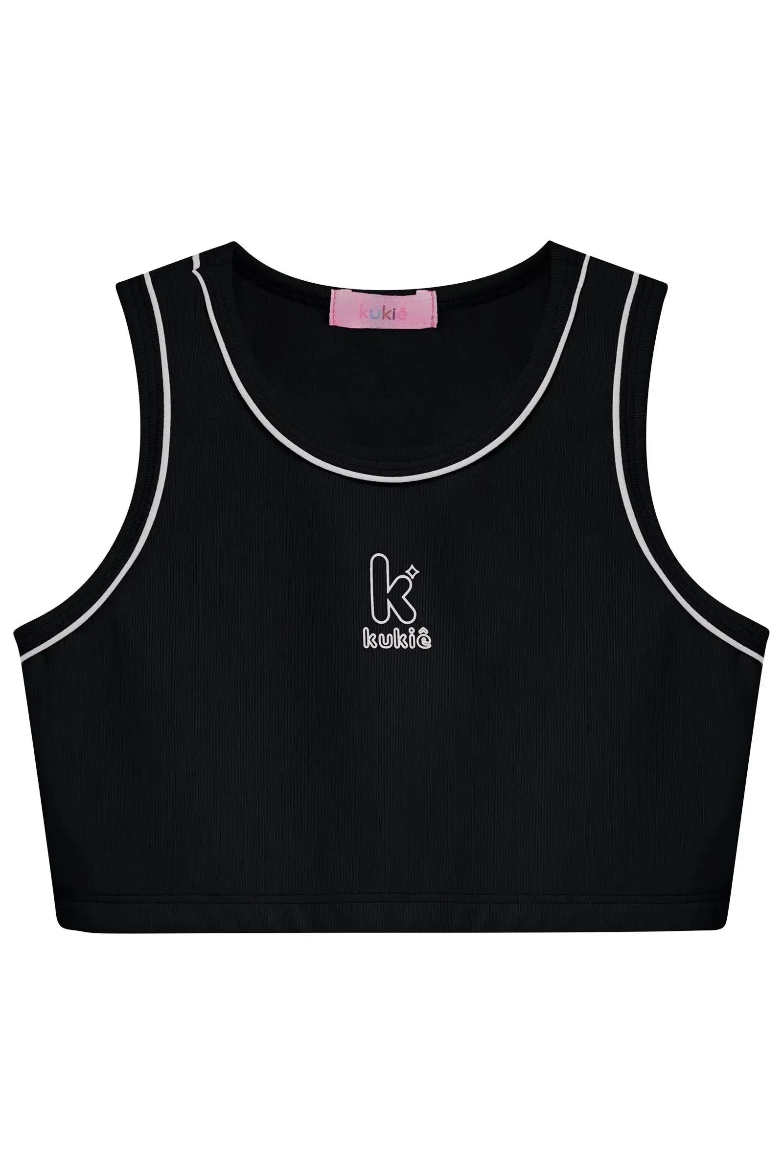 Top Cropped em Poliamida 96992 Kukiê Infantil Menina