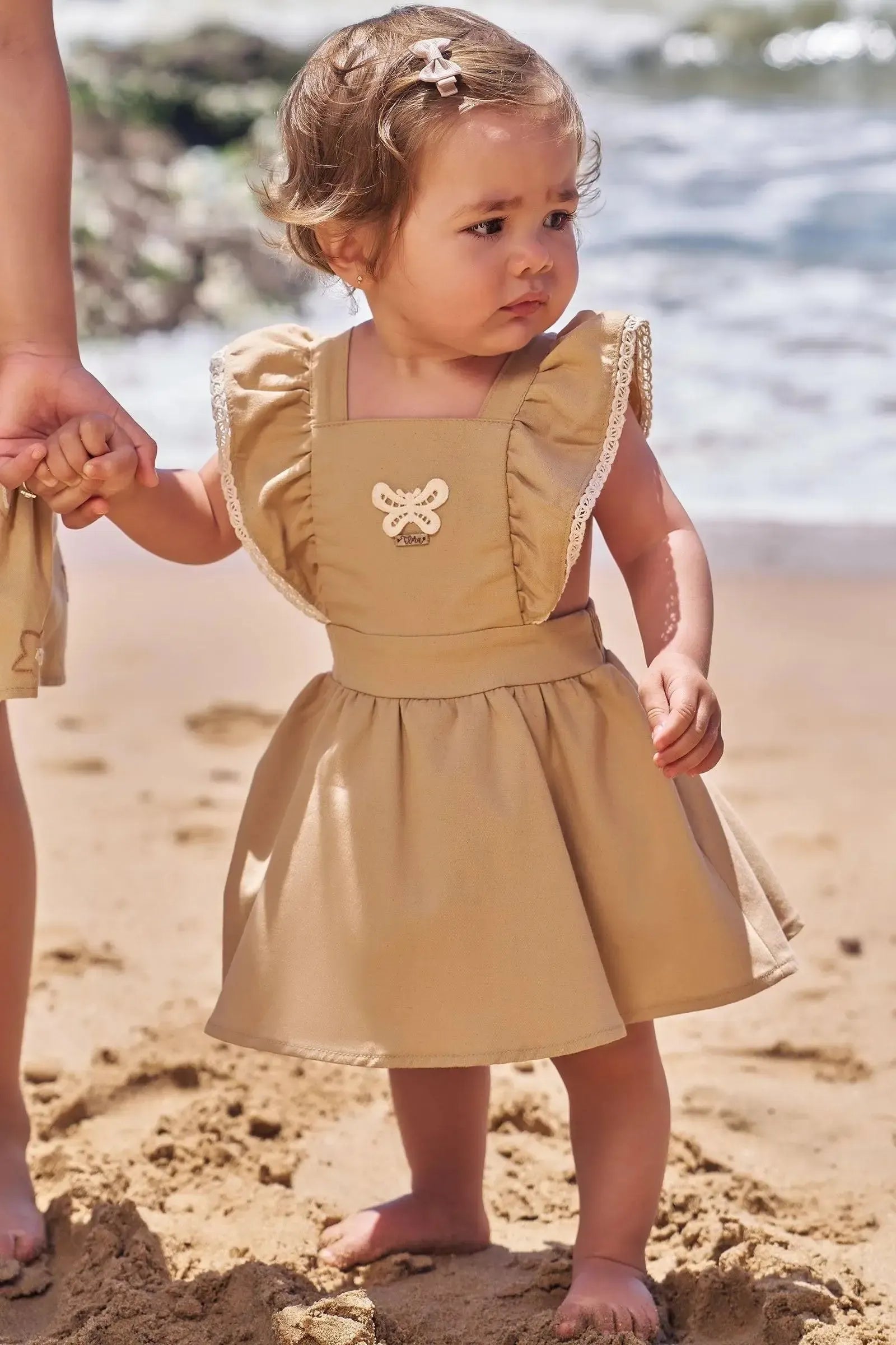 Vestbody em Linho com Elastano 96209 Infanti Bebê Menina