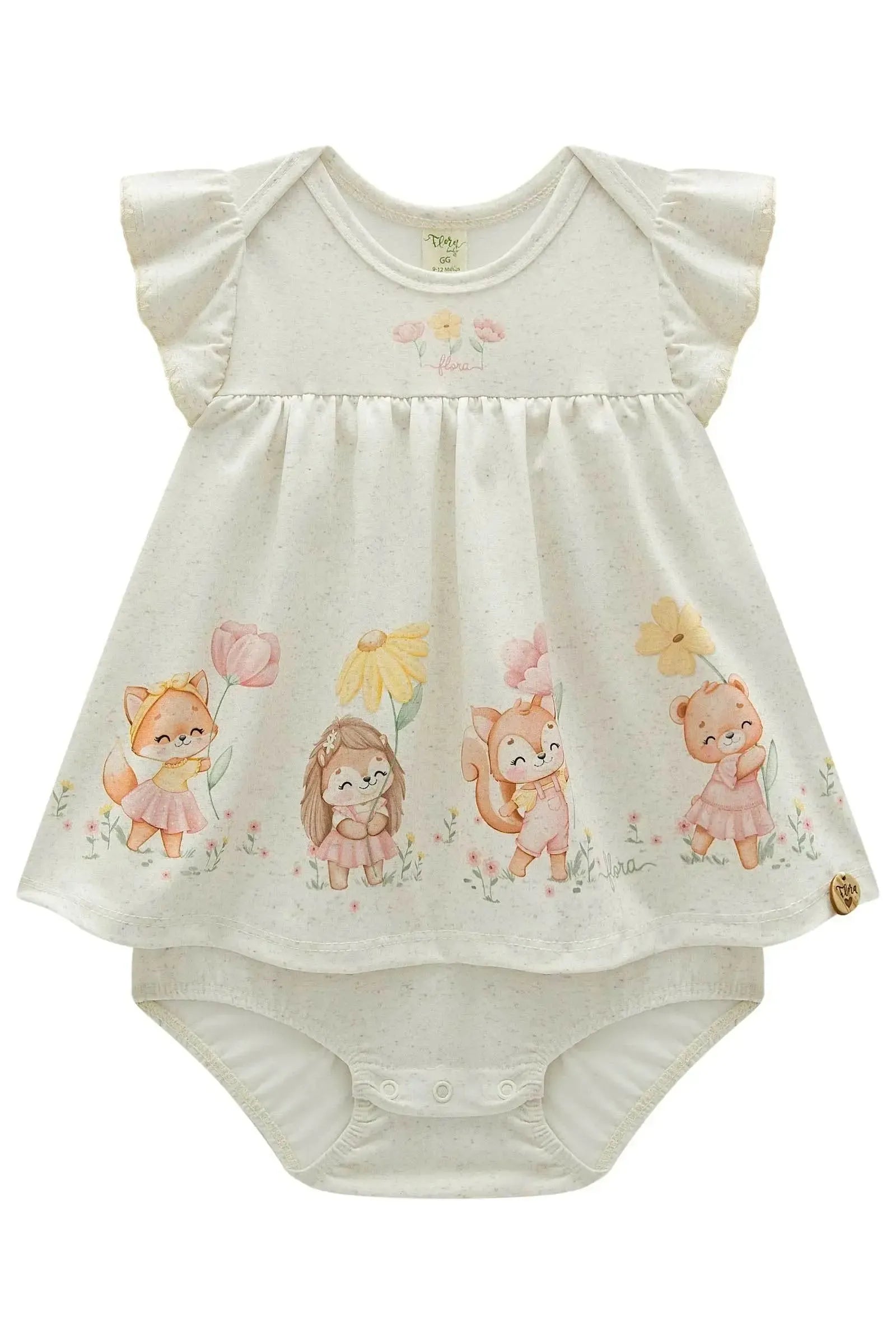 Vestbody em Malha Power Linho 98102 Infanti Bebê Menina