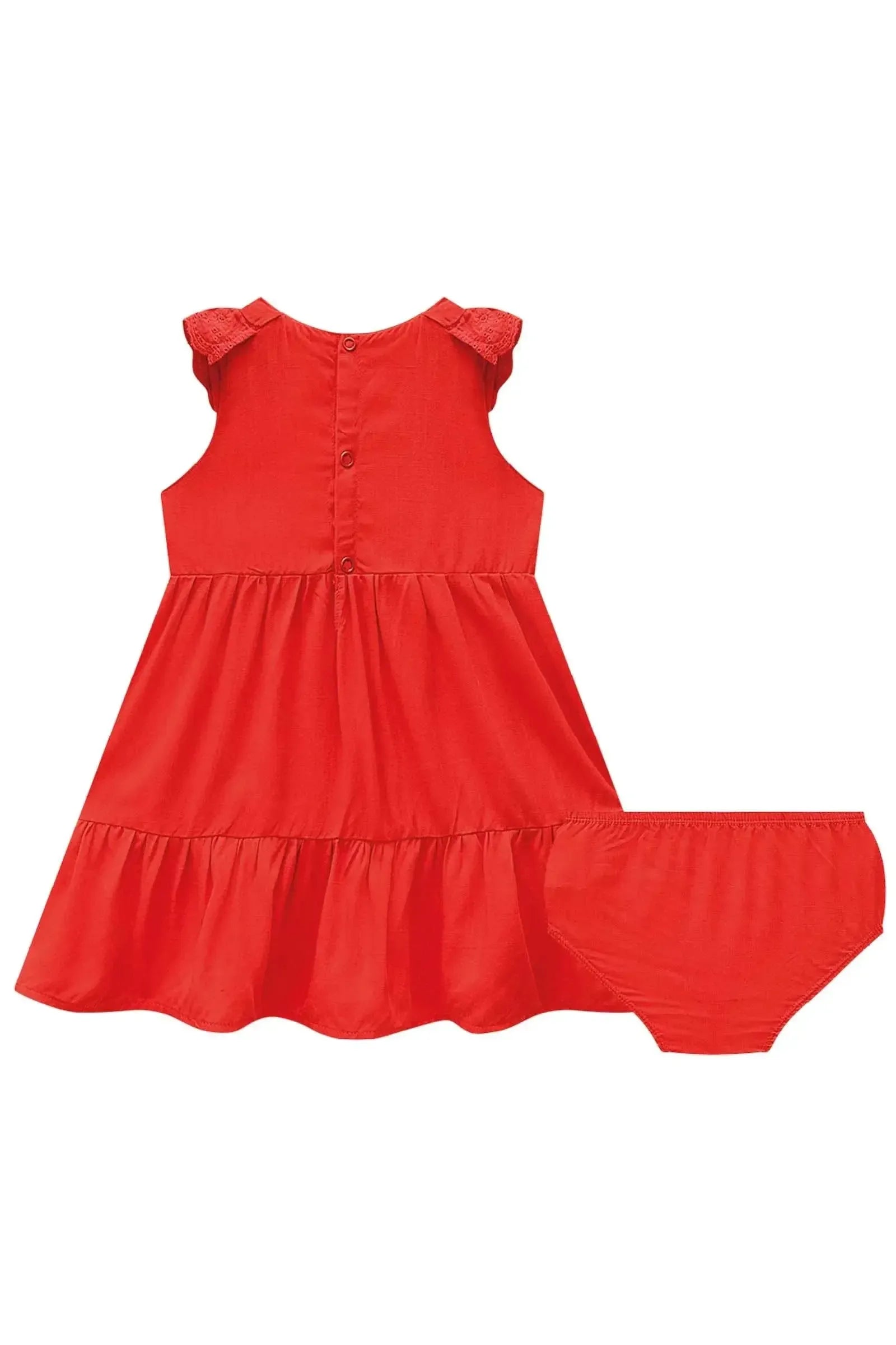 Vestido e Calcinha em Viscose Nice 83812 Infanti Bebê Menina