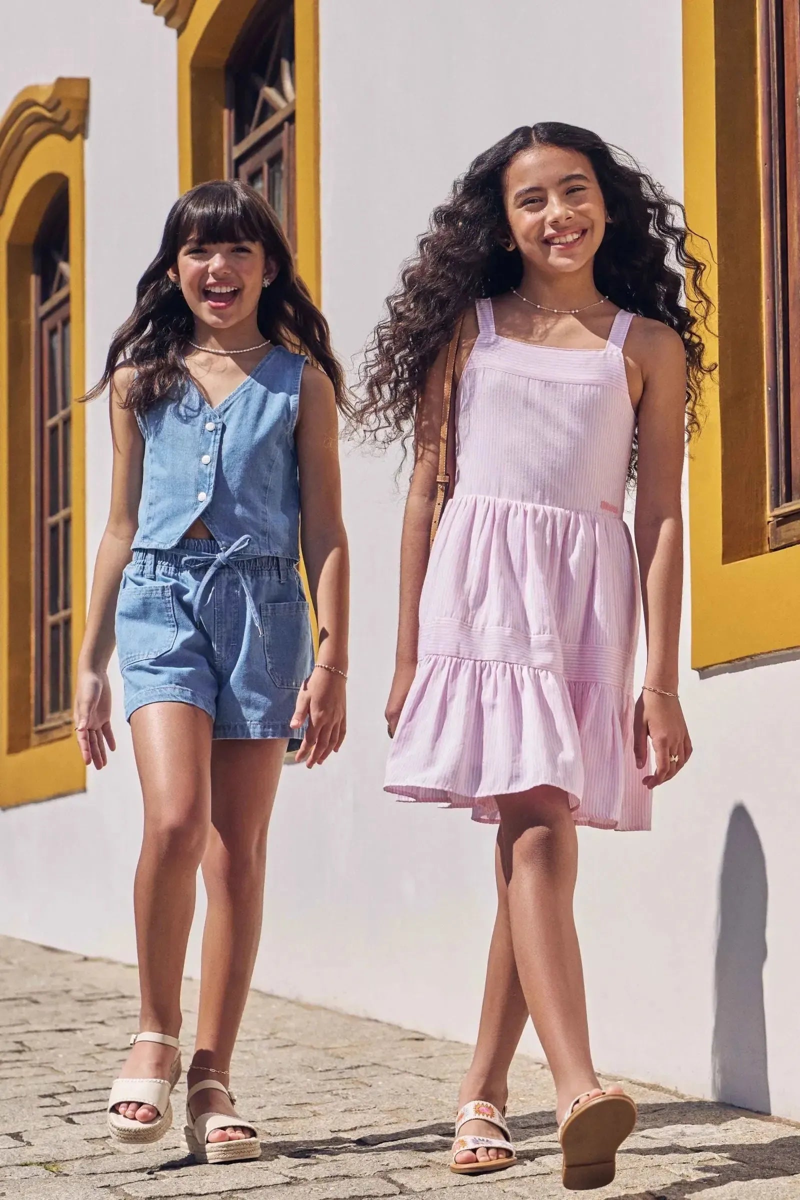 Vestido em Alfaiataria Stripes 94877 Lilimoon Teen Menina