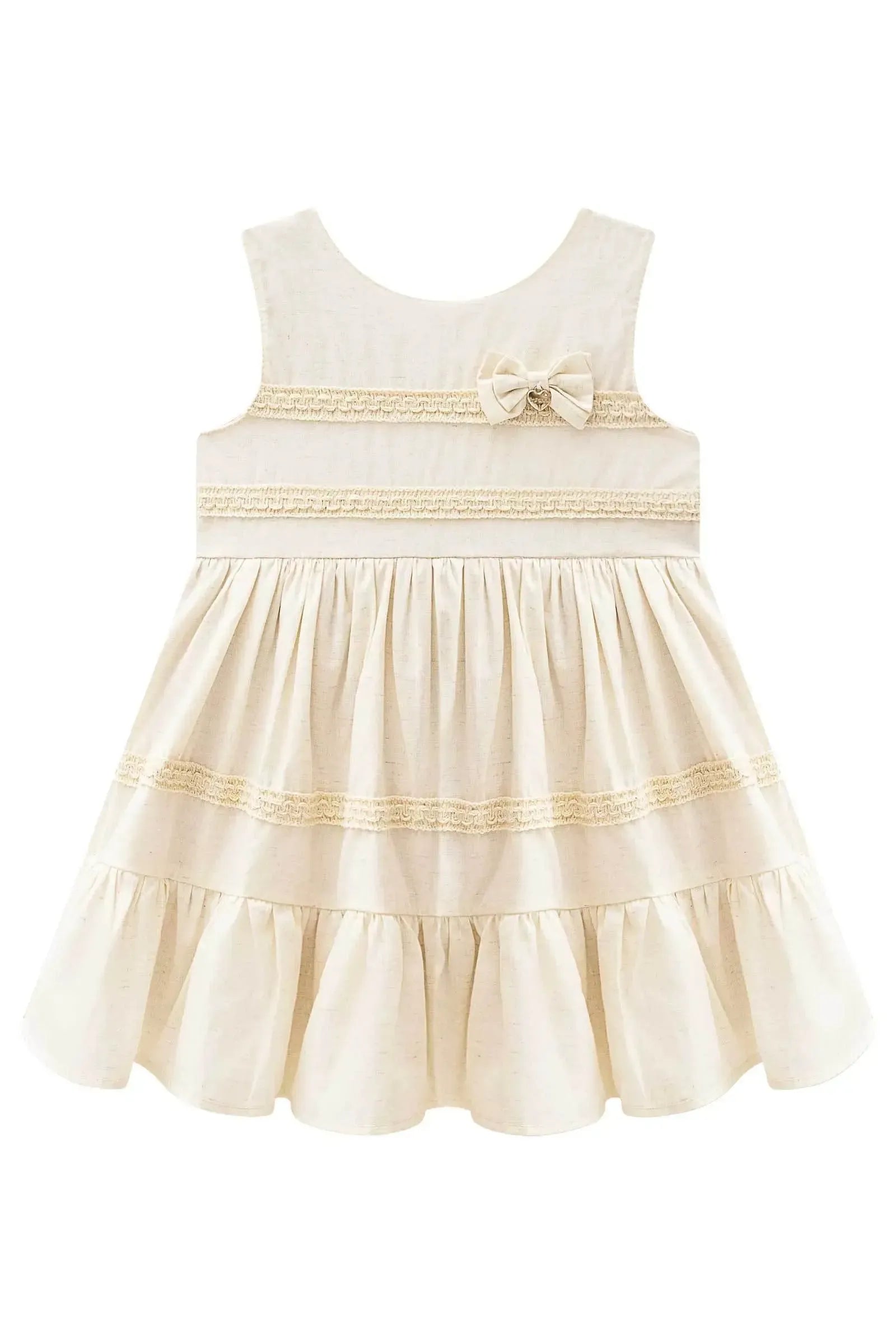 Vestido em Blend de Linho 87093 Infanti Bebê Menina