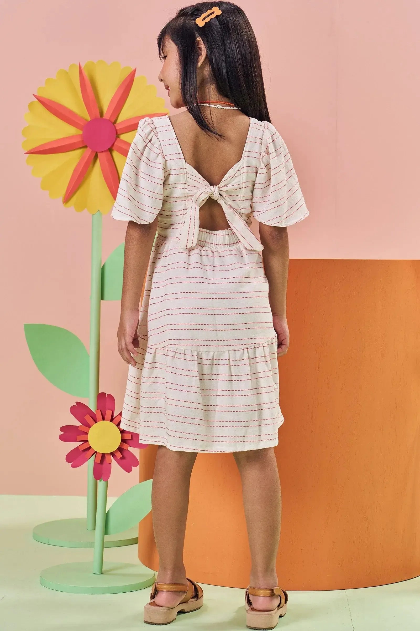 Vestido em Blend de Viscose 84176 Kukiê Infantil Menina