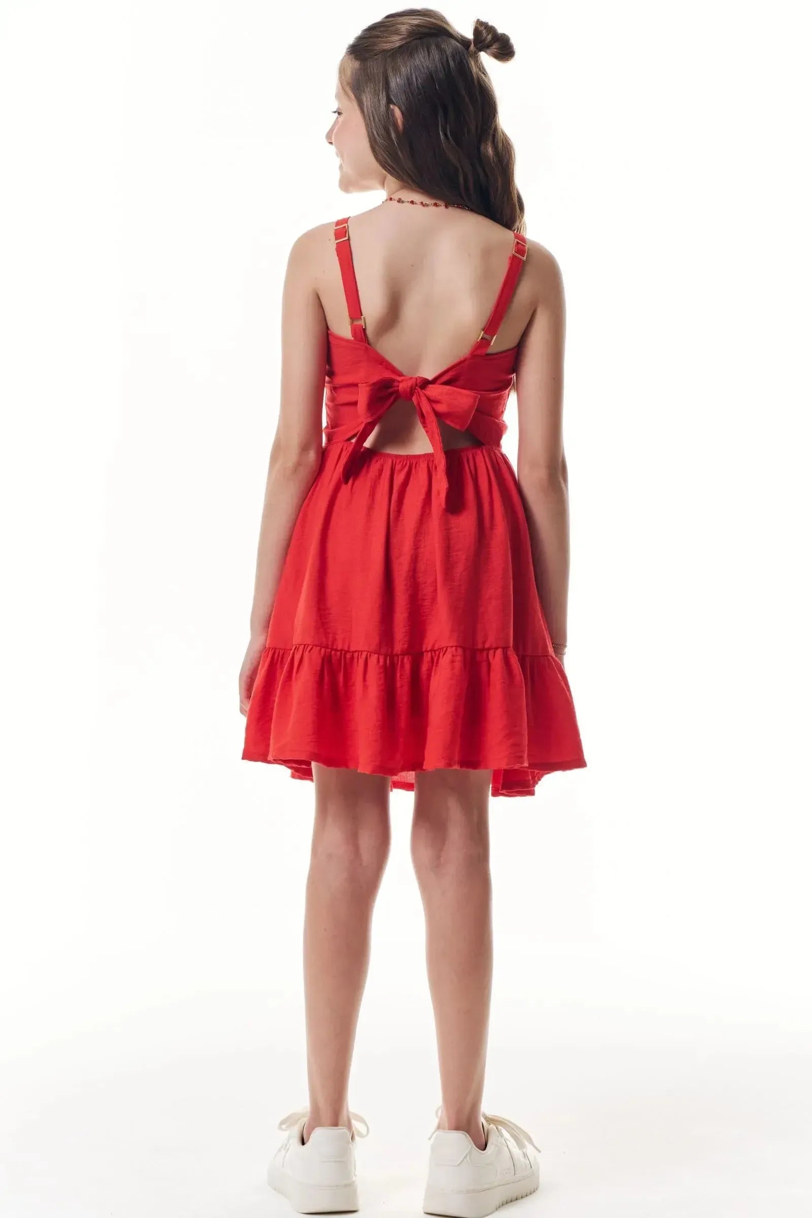 Vestido em Blend de Viscose Aruba 95586 Vic&Vicky Teen Menina