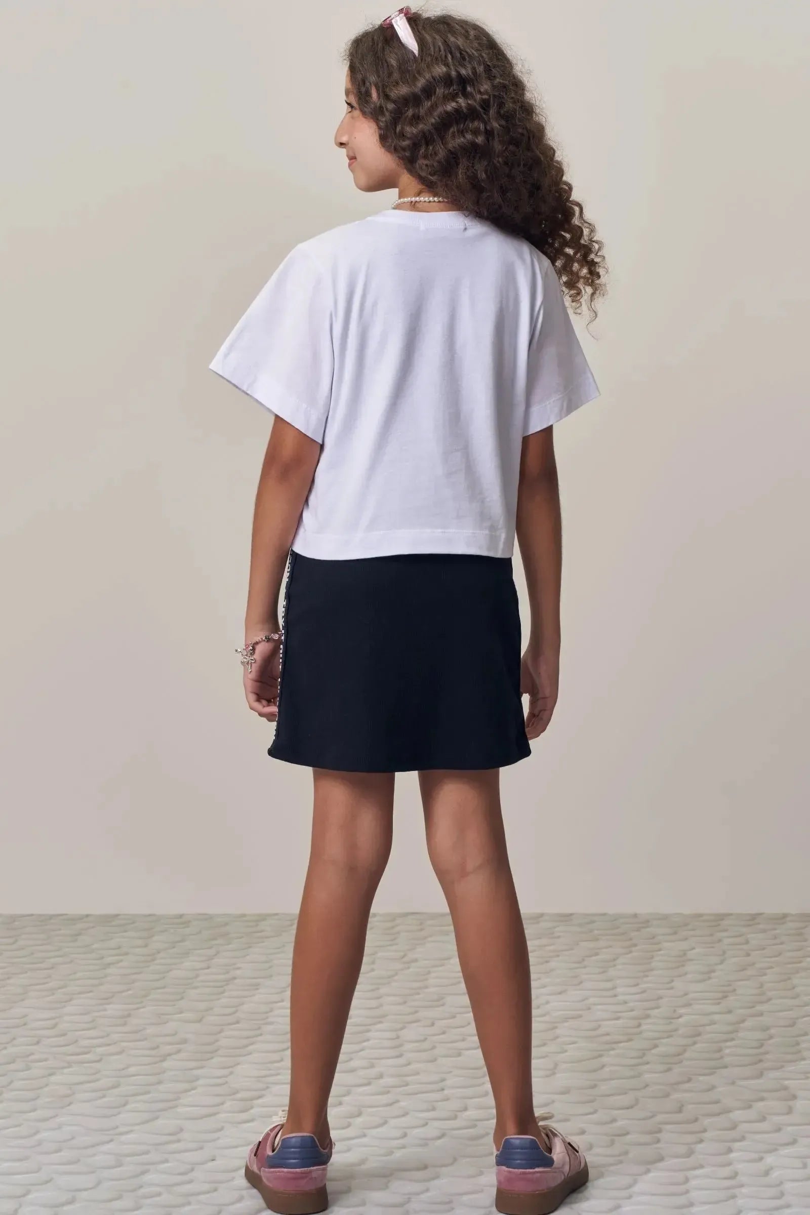Vestido em Canelado Liz e Blusa de Sobreposição em Meia Malha 98203 Lilimoon Teen Menina