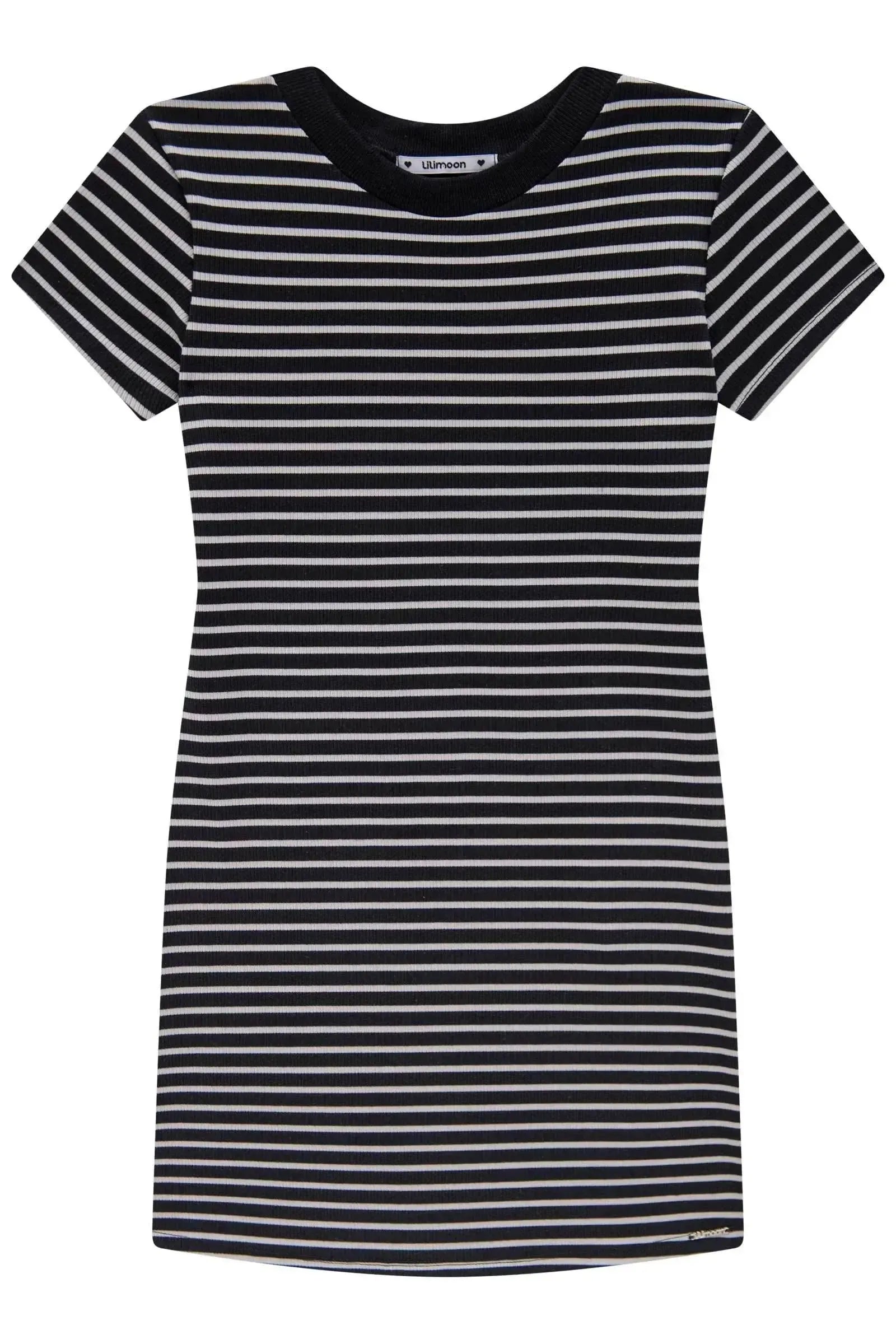 Vestido em Canelado Stripes 83671 Lilimoon Teen Menina