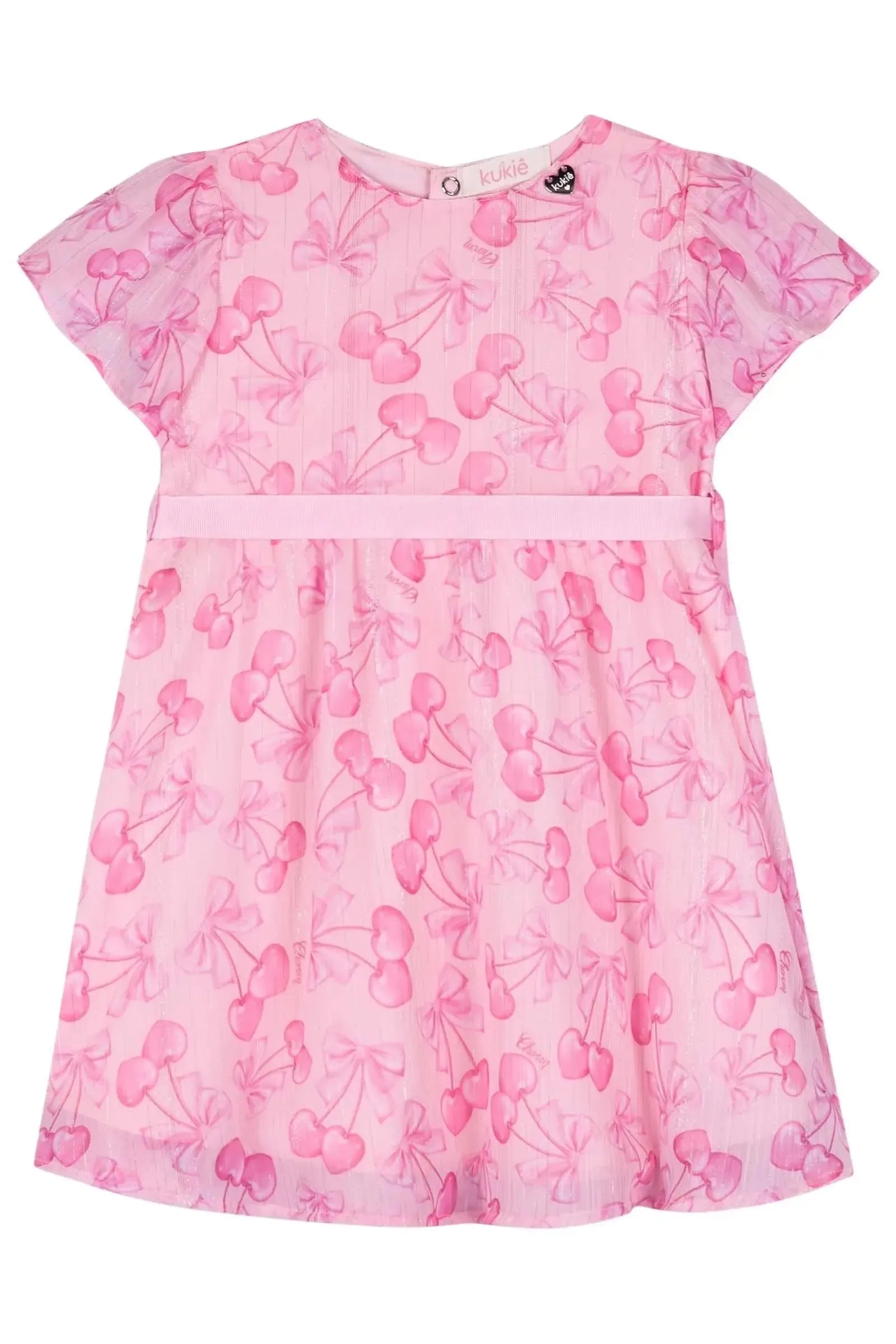 Vestido em Chiffon Brilho 84691 Kukiê Bebê Menina