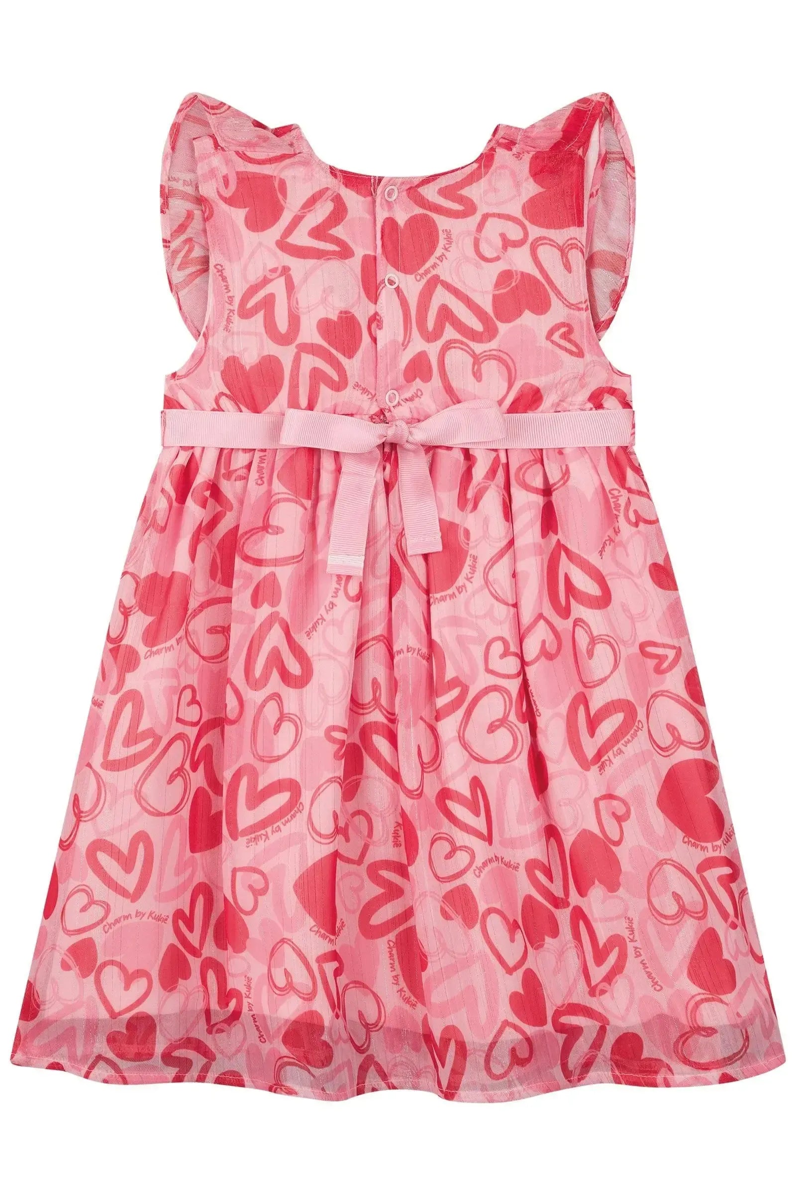 Vestido em Chiffon Brilho 87576 Kukiê Bebê Menina
