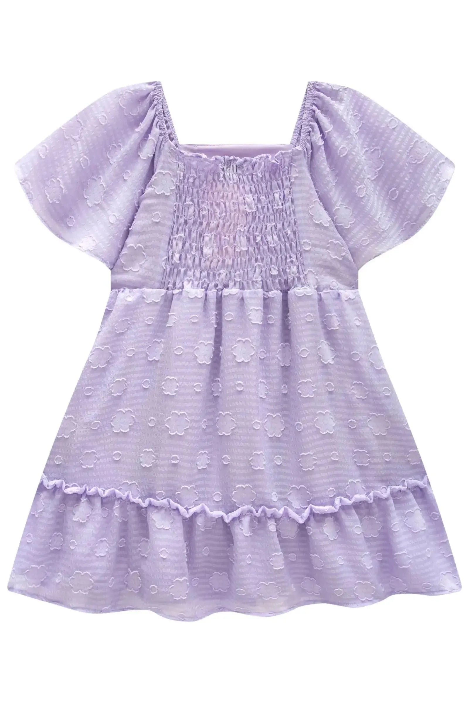 Vestido em Chiffon Flores 83997 Infanti Infantil Menina