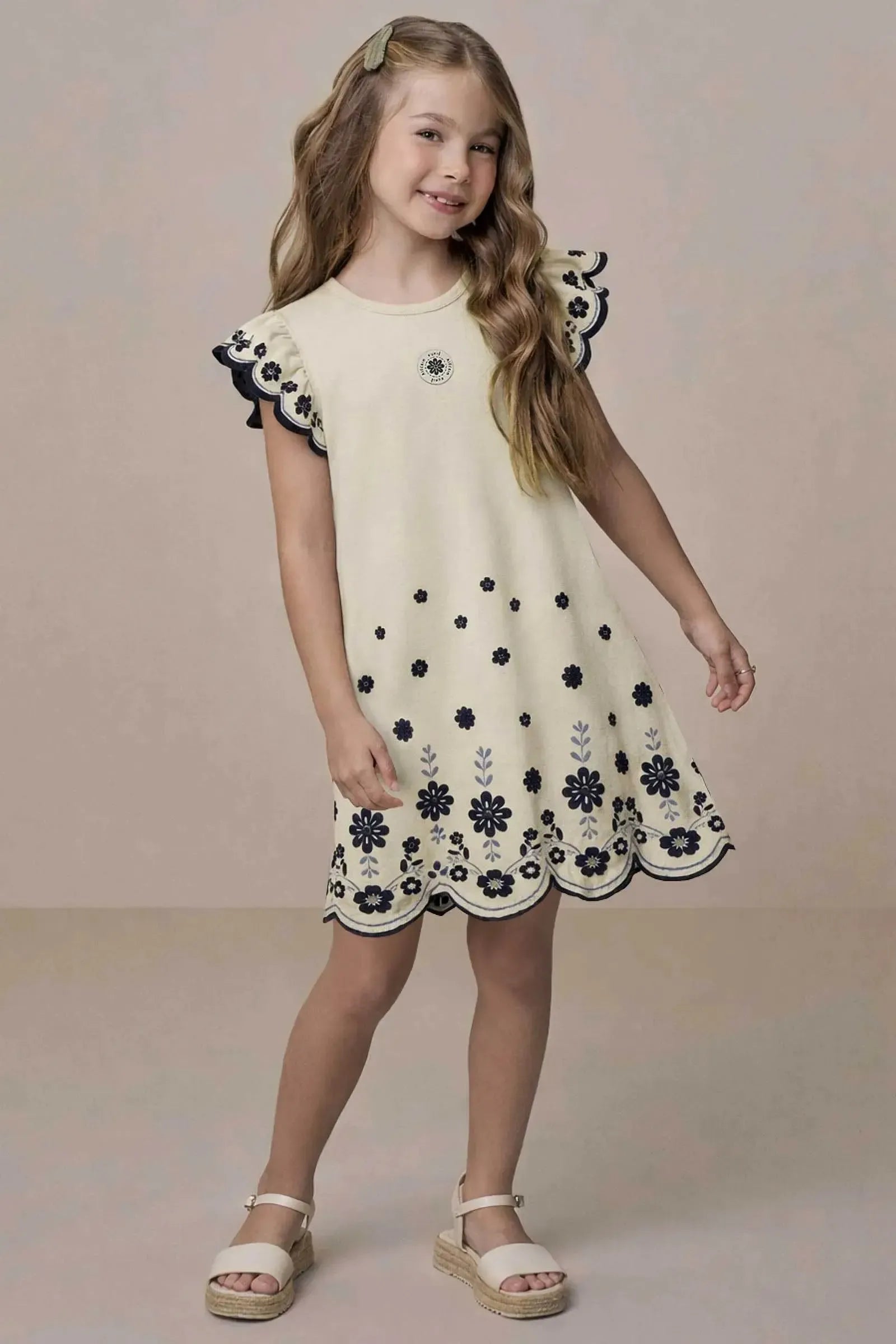 Vestido em Cotton 21815 Kukiê Infantil Menina
