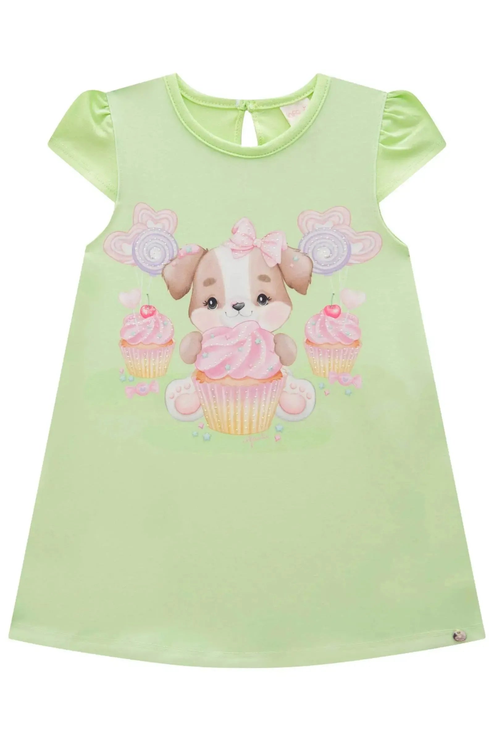 Vestido em Cotton 83972 Infanti Bebê Menina