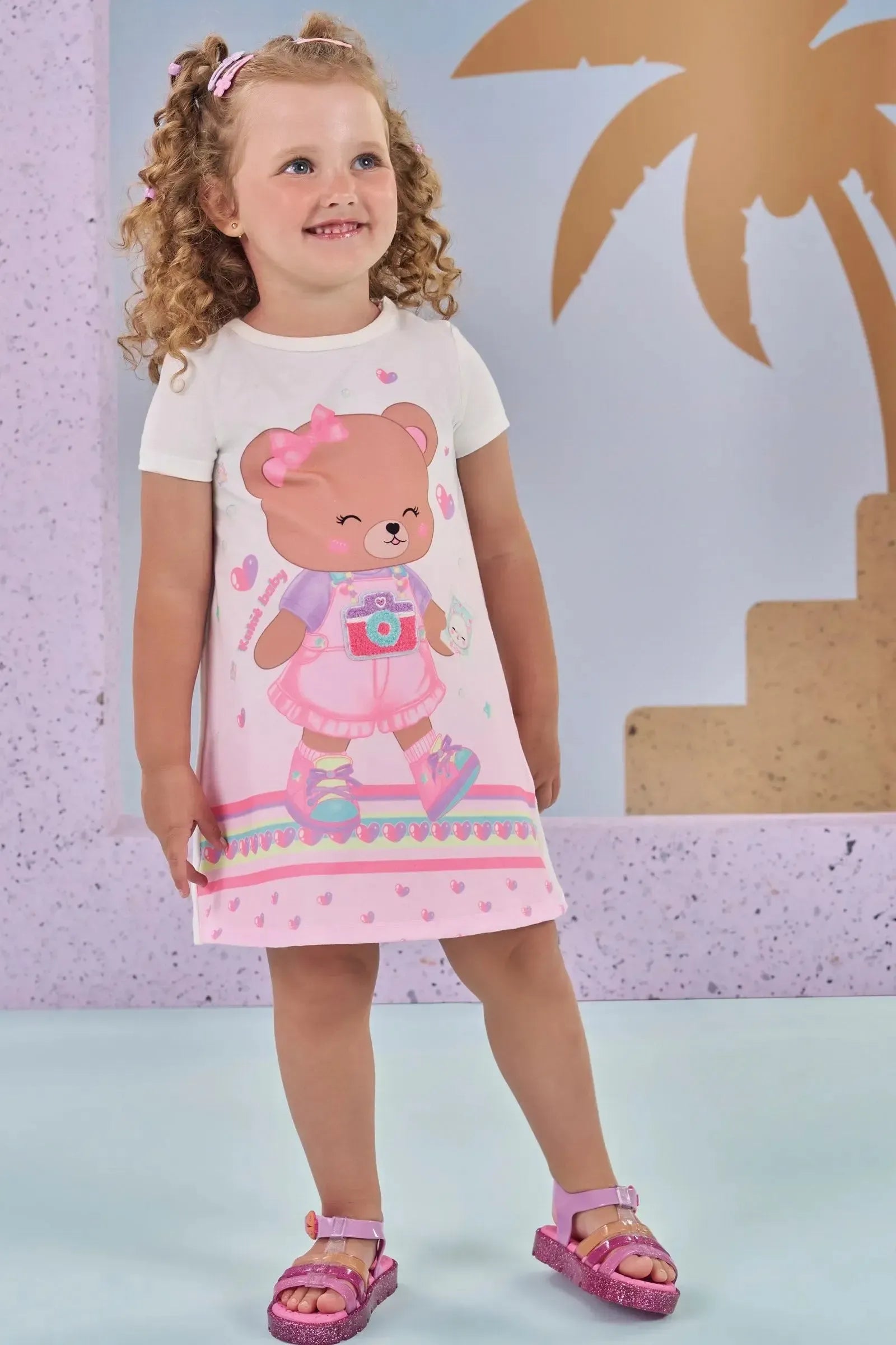 Vestido em Cotton 87262 Kukiê Bebê Menina