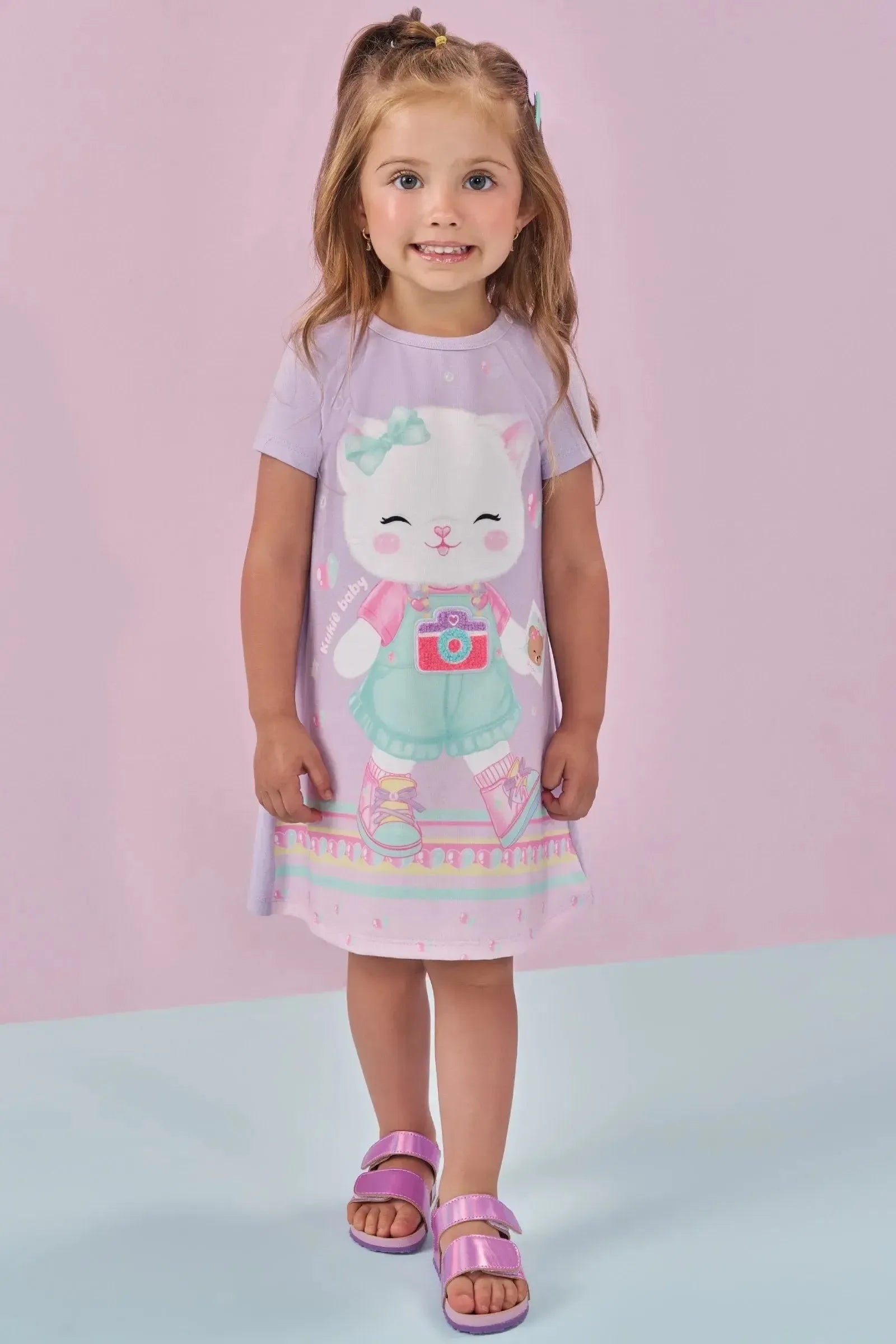 Vestido em Cotton 88743 Kukiê Bebê Menina