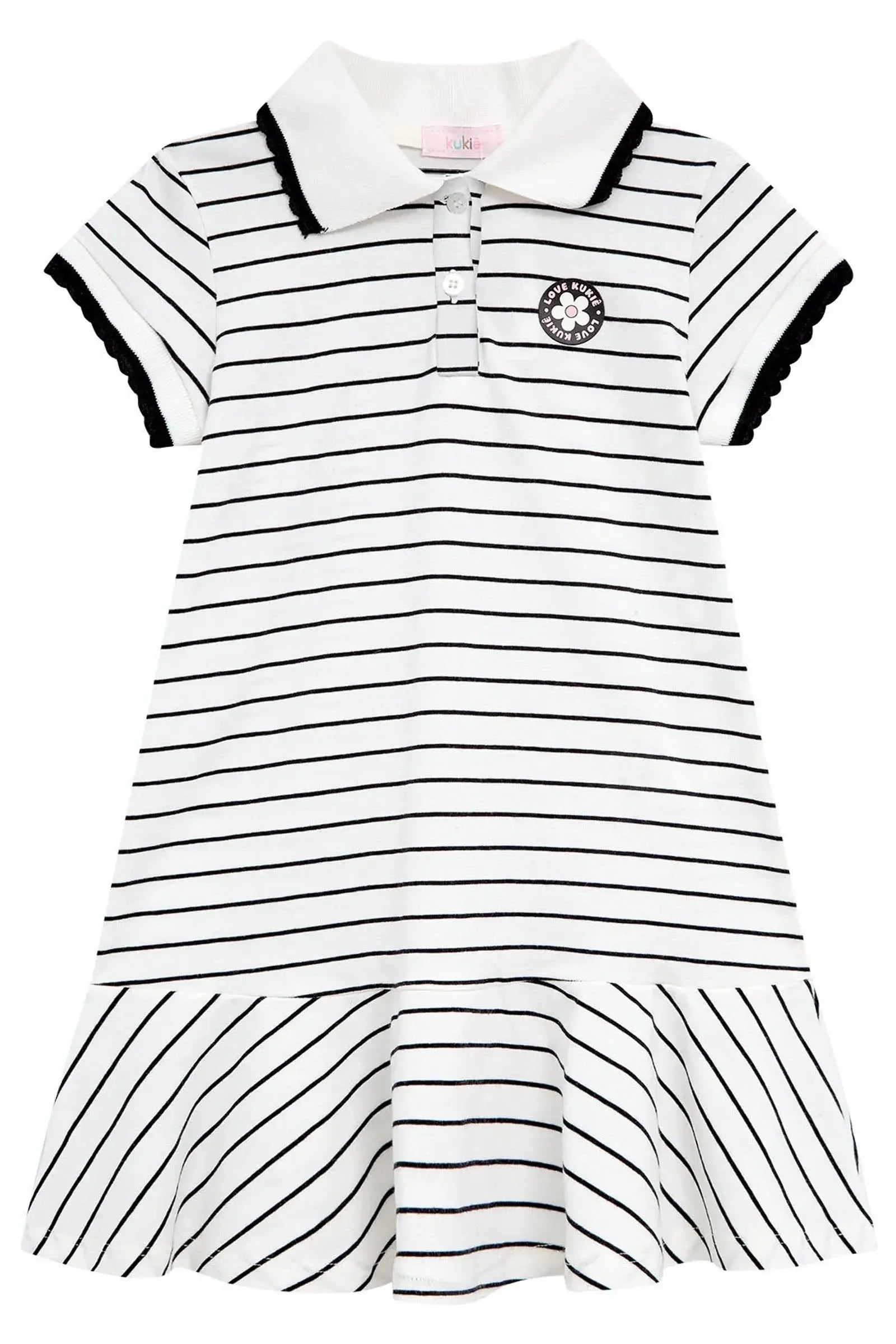 Vestido em Cotton Fio Tinto 95327 Kukiê Infantil Menina