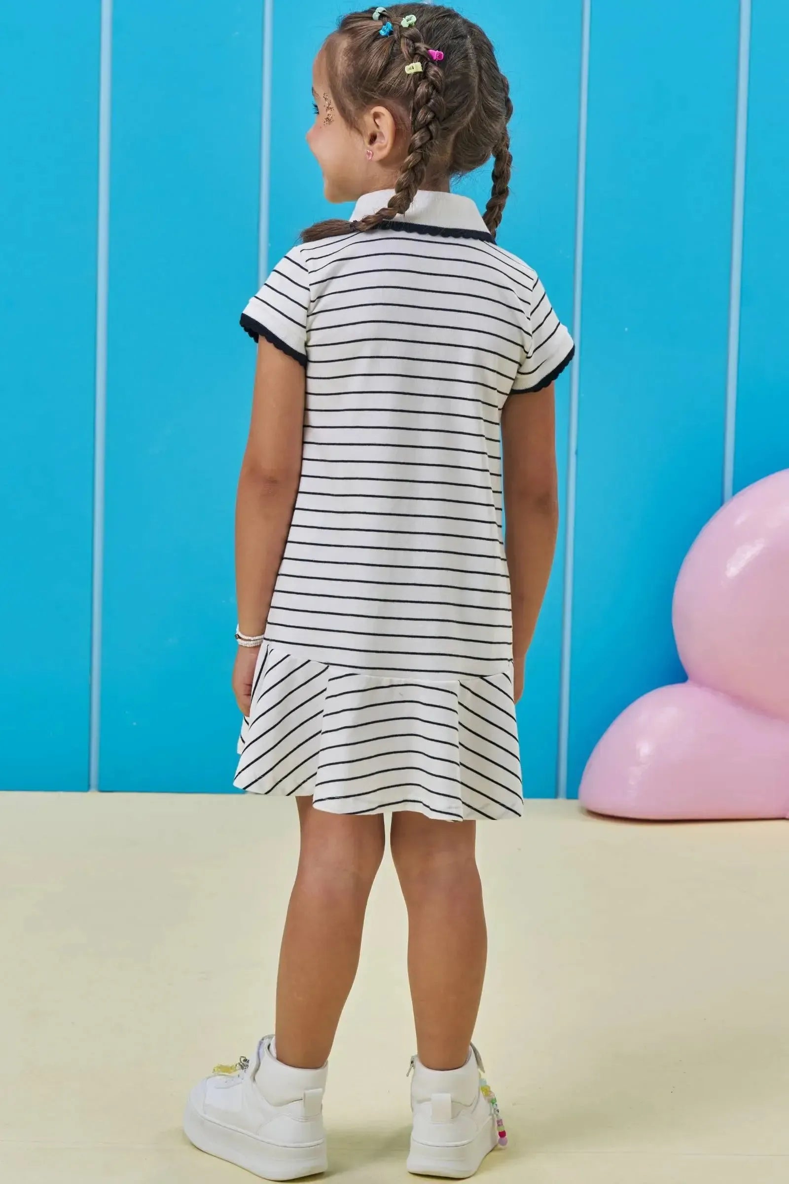 Vestido em Cotton Fio Tinto 95327 Kukiê Infantil Menina