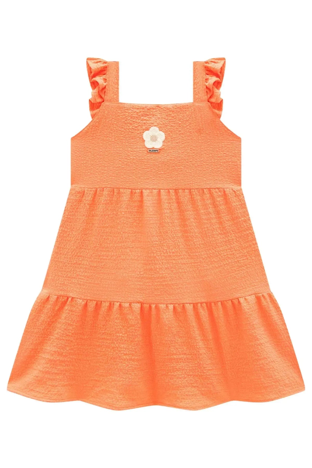 Vestido em Crepe Textura 98963 Kukiê Infantil Menina