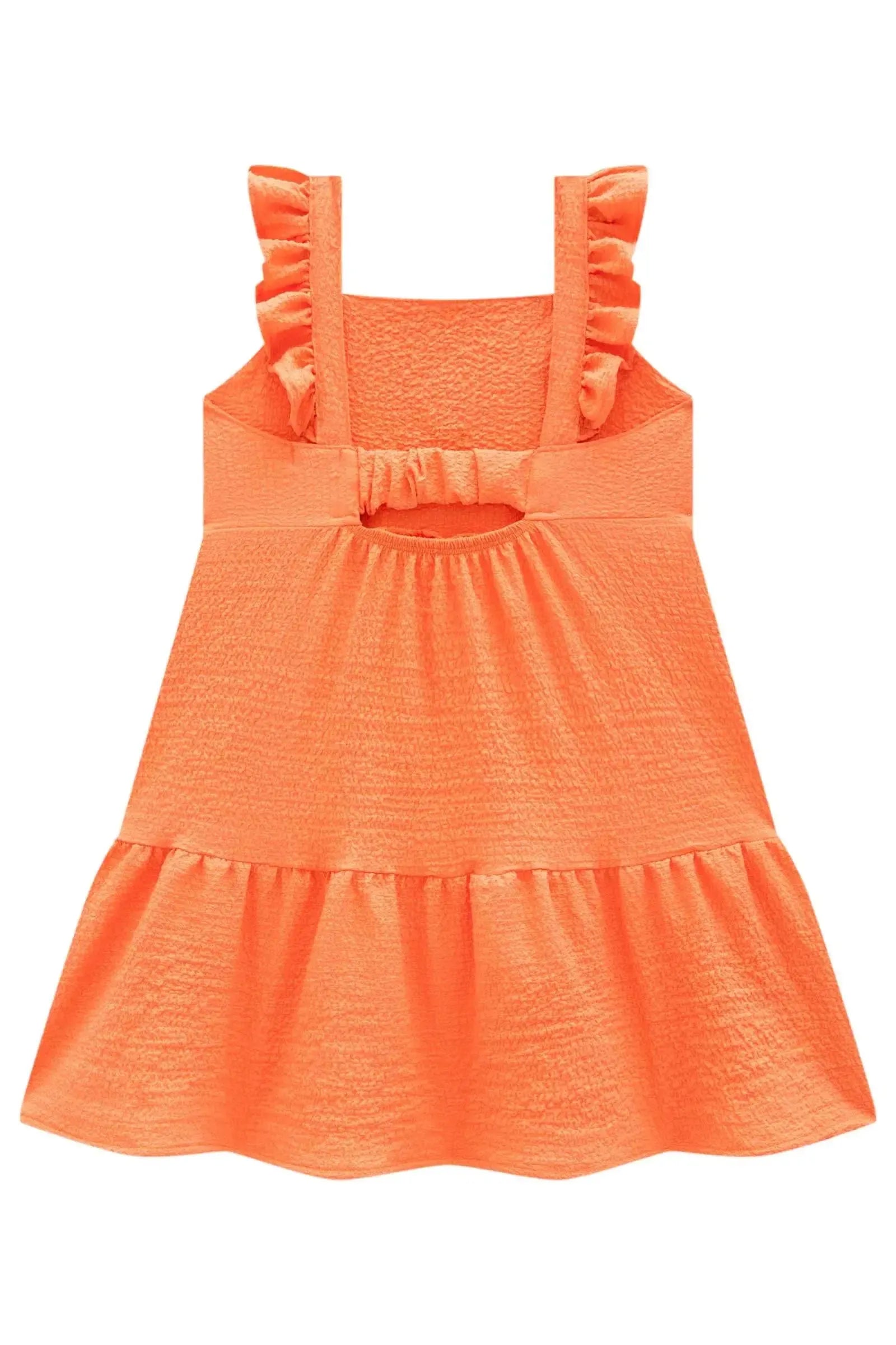 Vestido em Crepe Textura 98963 Kukiê Infantil Menina
