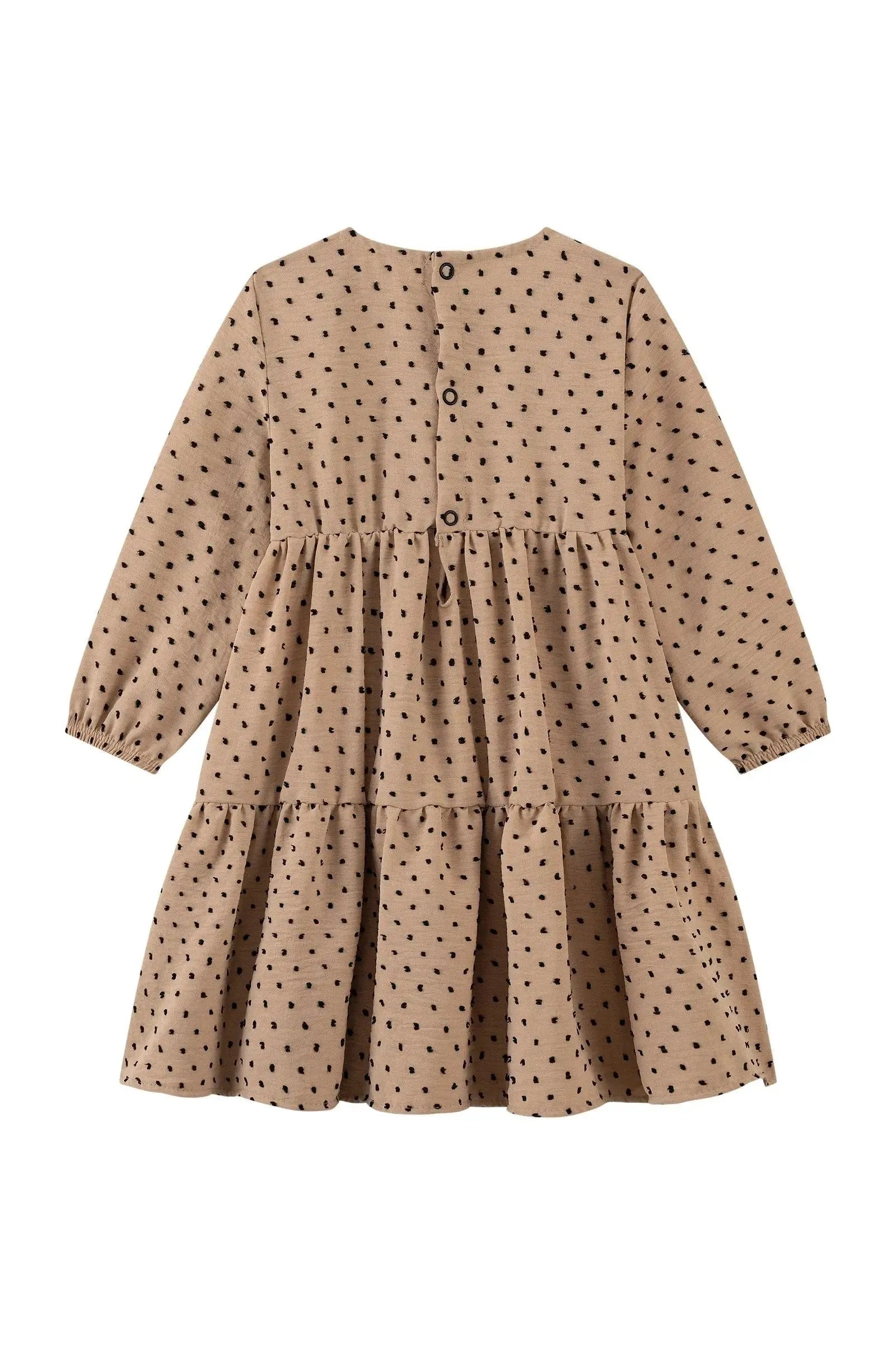 Vestido em Crepe Textura Poá 92129 Kukiê Bebê Menina