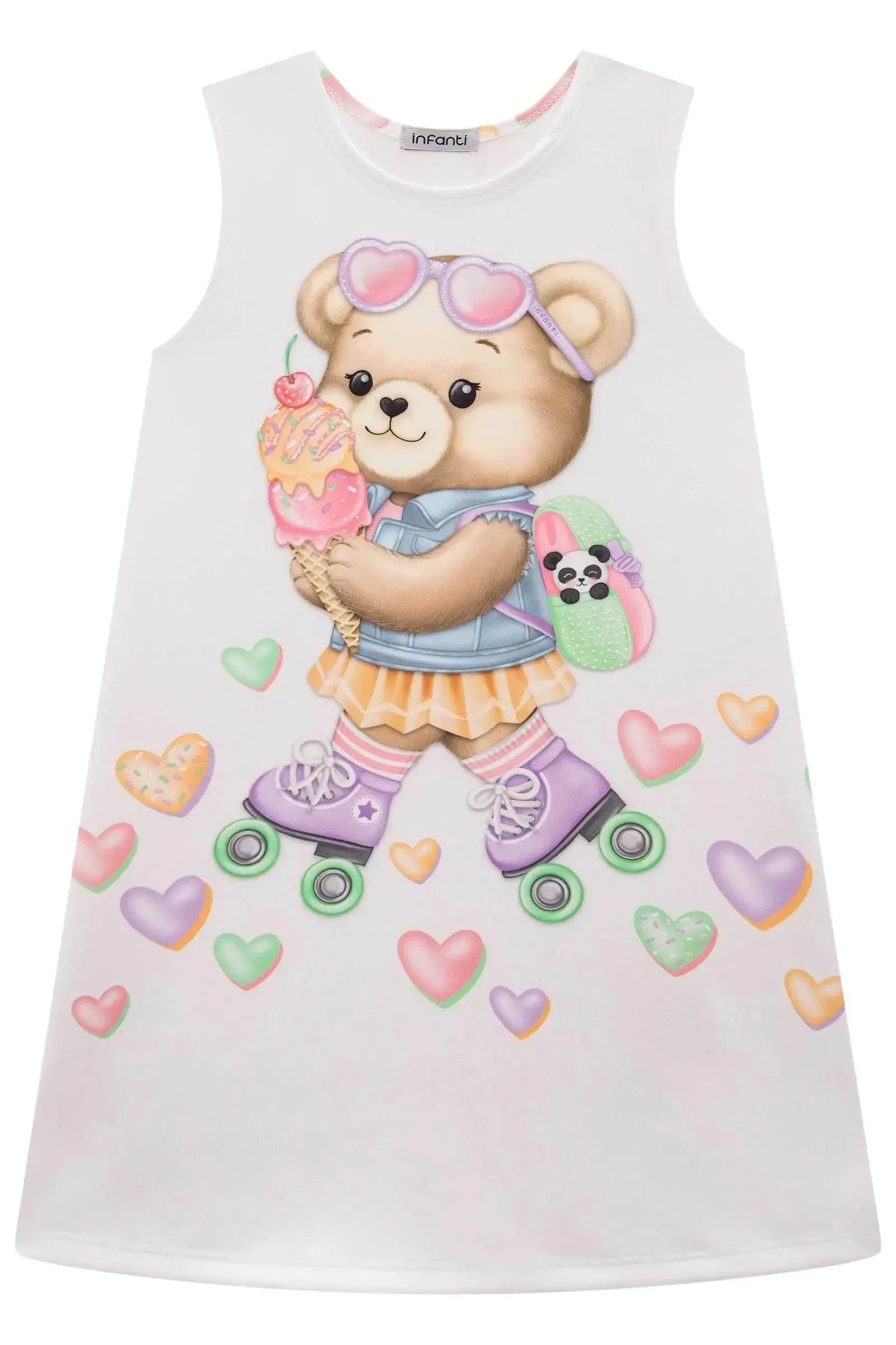 Vestido em Fly Tech 82834 Infanti Infantil Menina