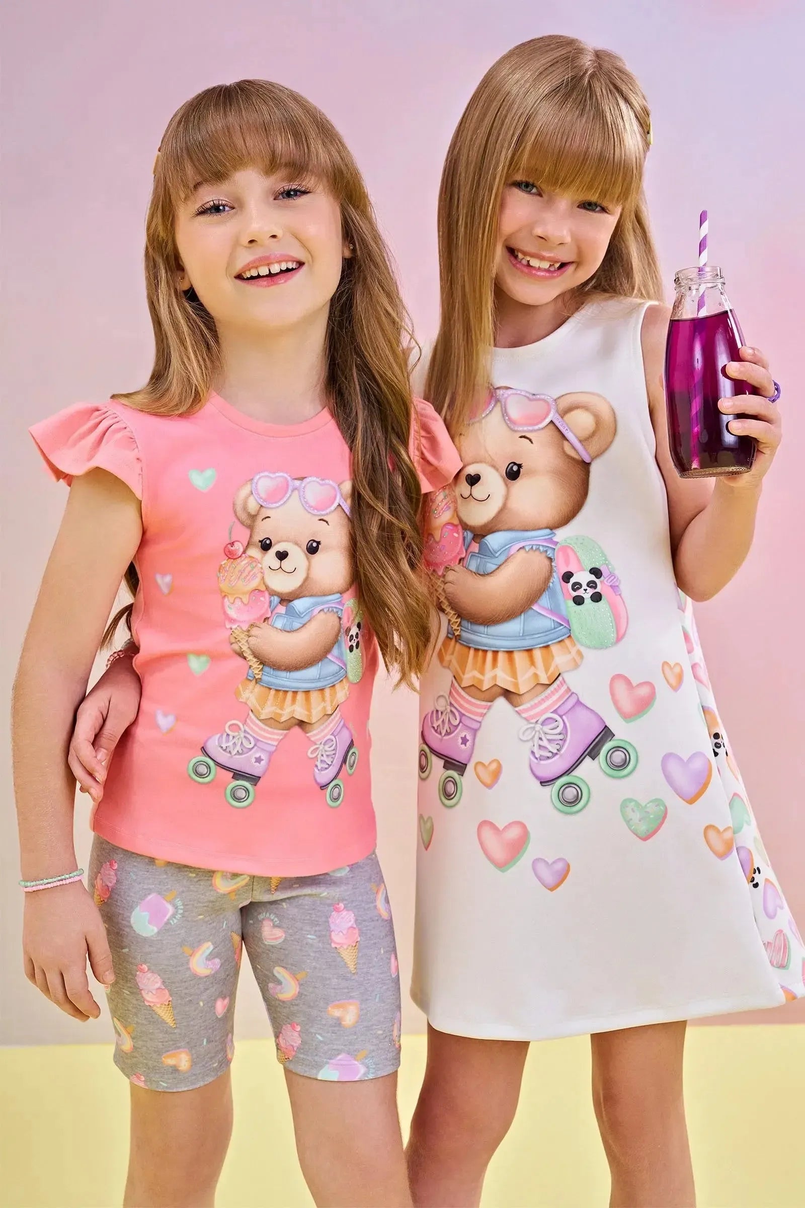 Vestido em Fly Tech 82834 Infanti Infantil Menina