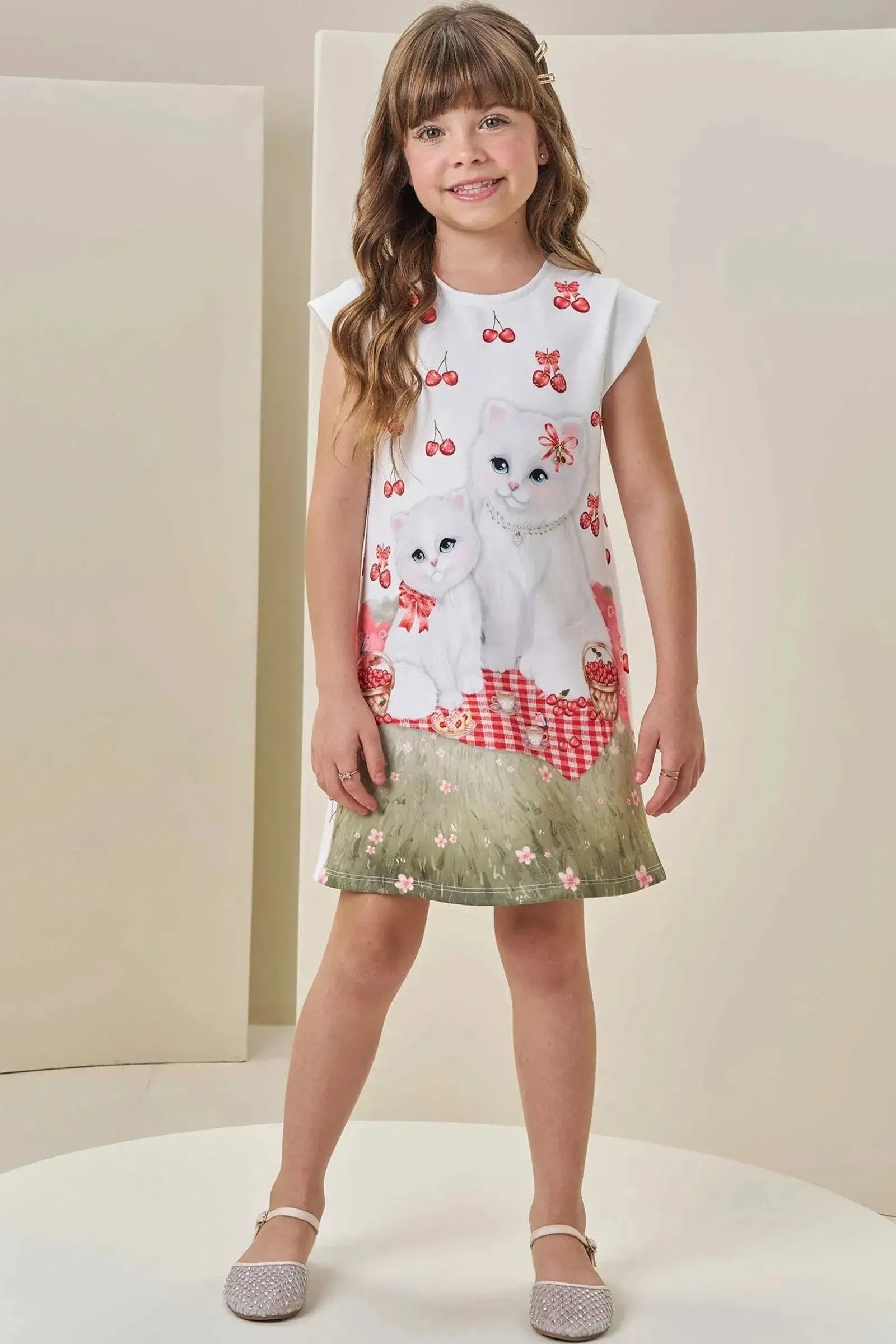 Vestido em Fly Tech 82836 Infanti Infantil Menina