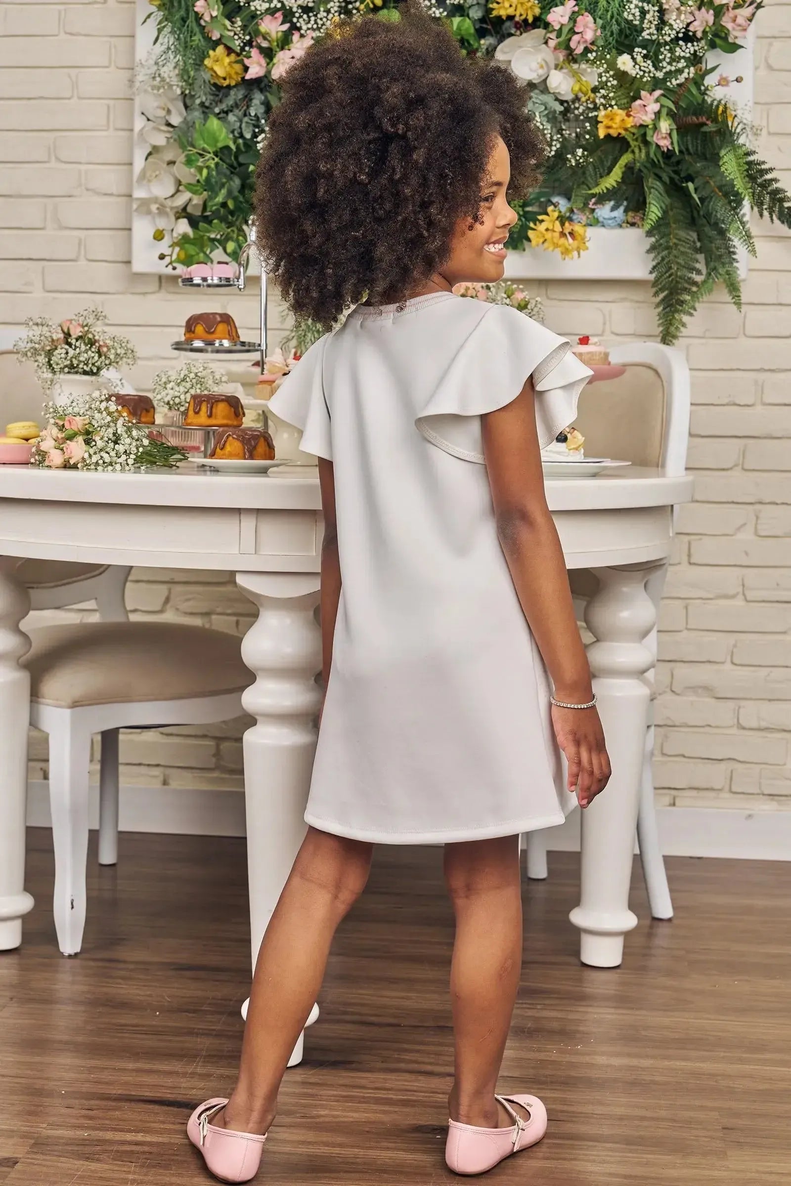 Vestido em Fly Tech 83192 Kukiê Infantil Menina
