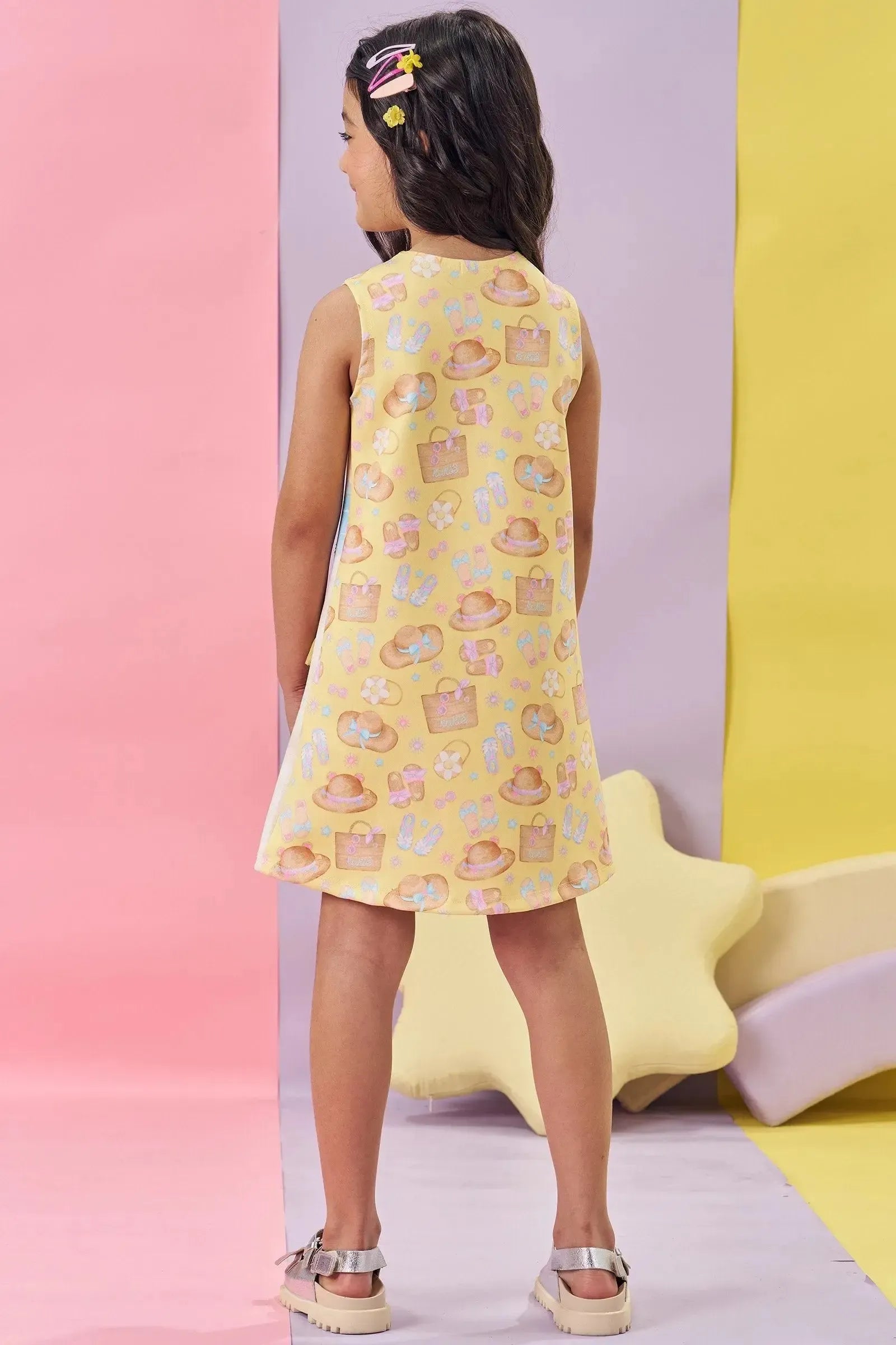 Vestido em Fly Tech 83221 Kukiê Infantil Menina