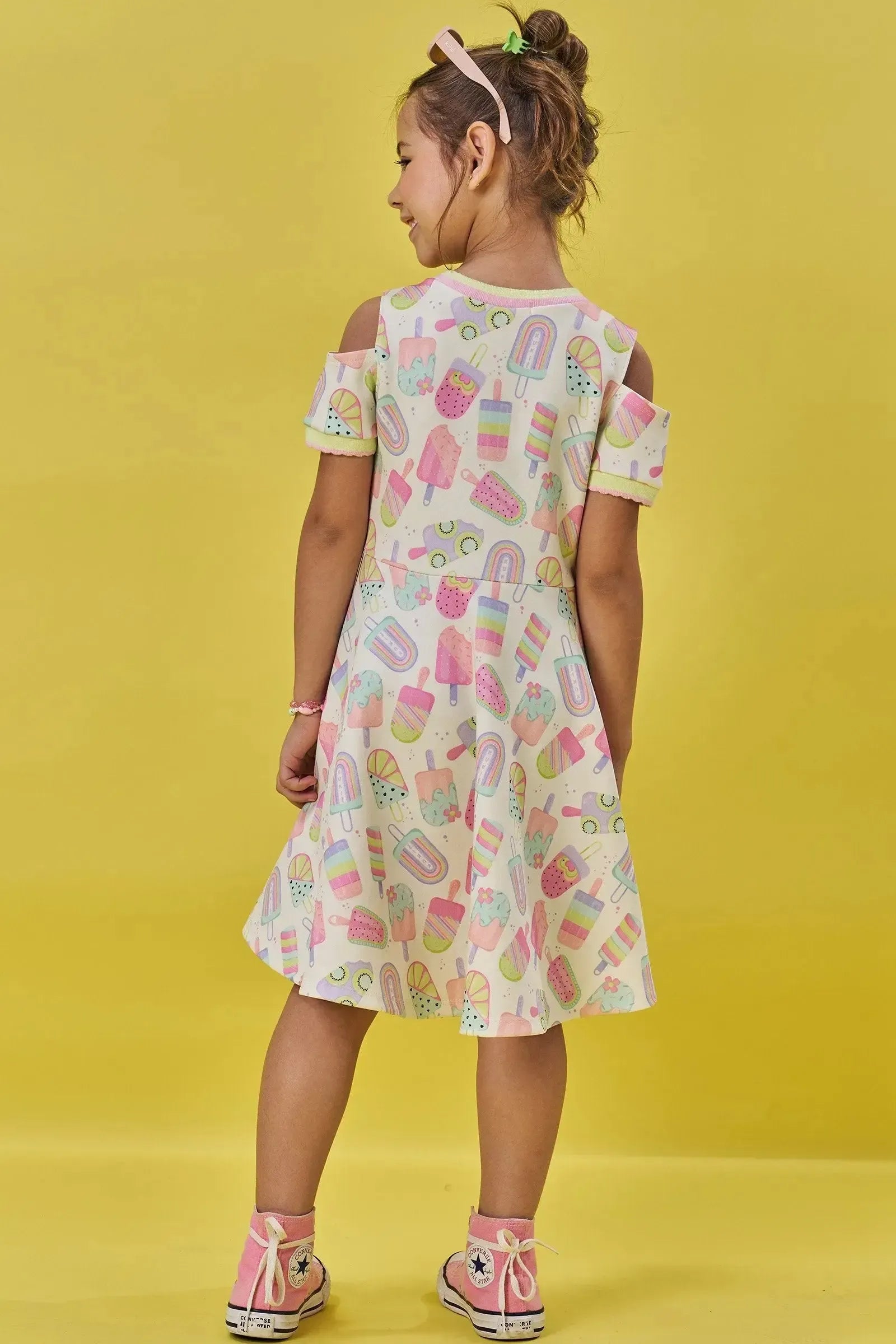Vestido em Fly Tech 84221 Kukiê Infantil Menina