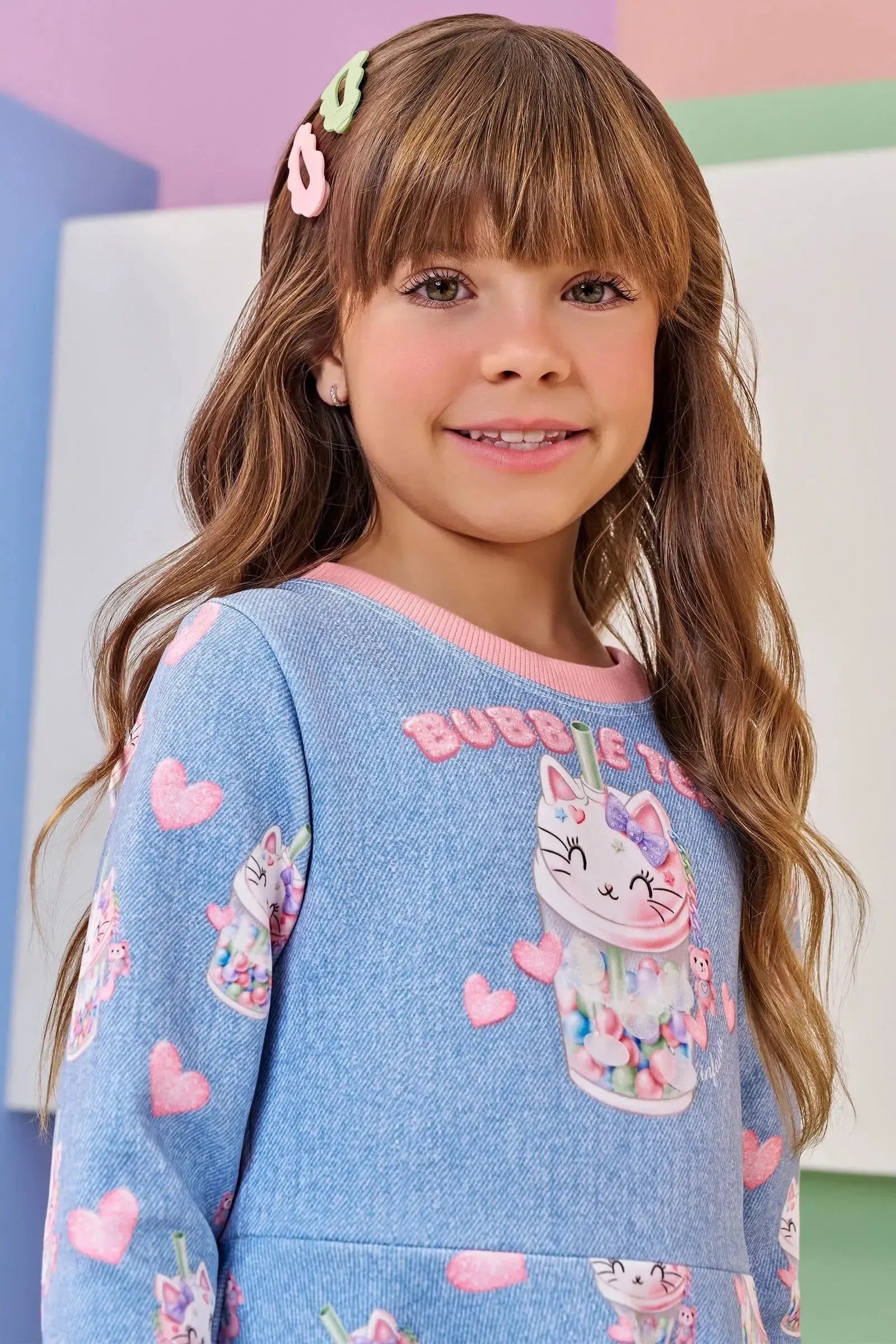 Vestido em Fly Tech 91810 Infanti Infantil Menina